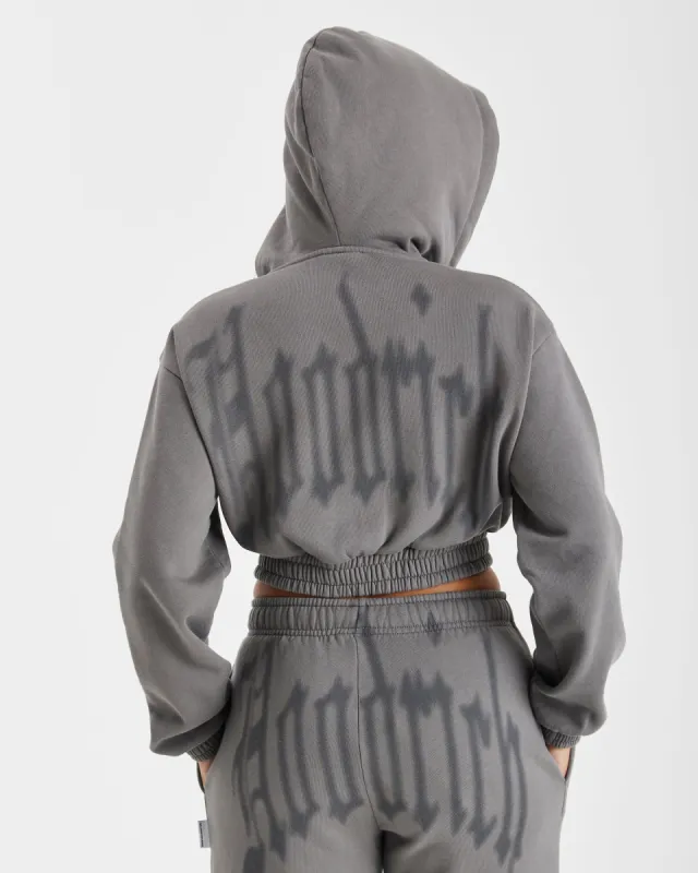 Tagra Cropped Zip Hoodie - Greys sold by Hoodrich