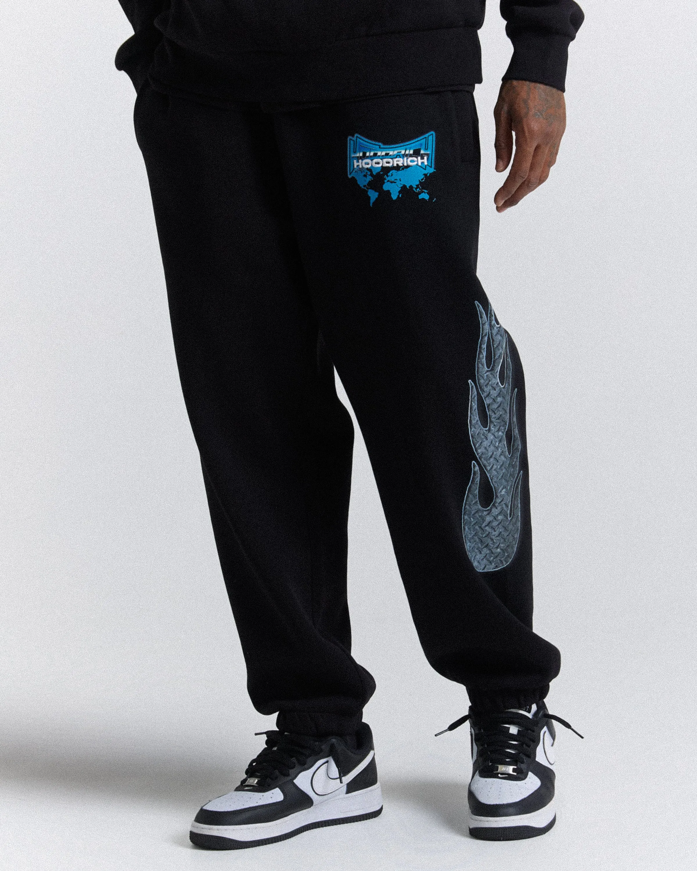 Worldwide Oversized Joggers - Black/White/Blue sold by Hoodrich product image thumbnail 2