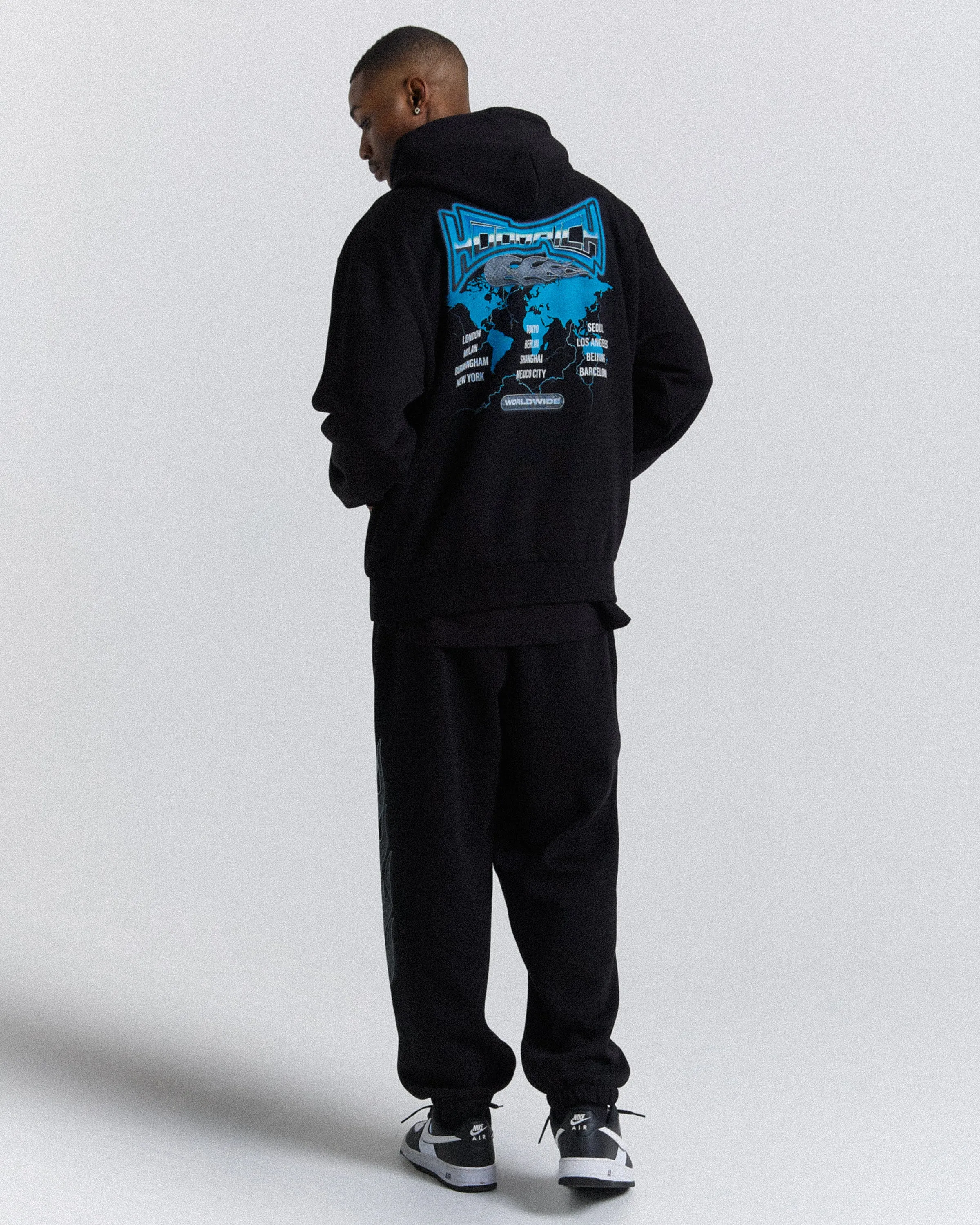 Worldwide Oversized Hoodie - Black/White/Blue sold by Hoodrich product image thumbnail 3
