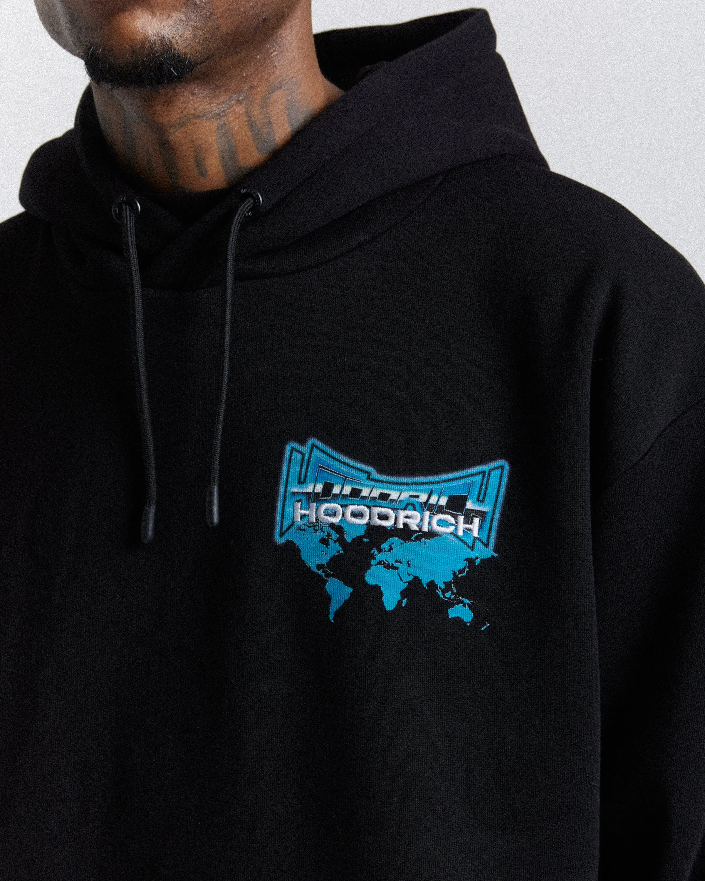Worldwide Oversized Hoodie - Black/White/Blue sold by Hoodrich product image thumbnail 5