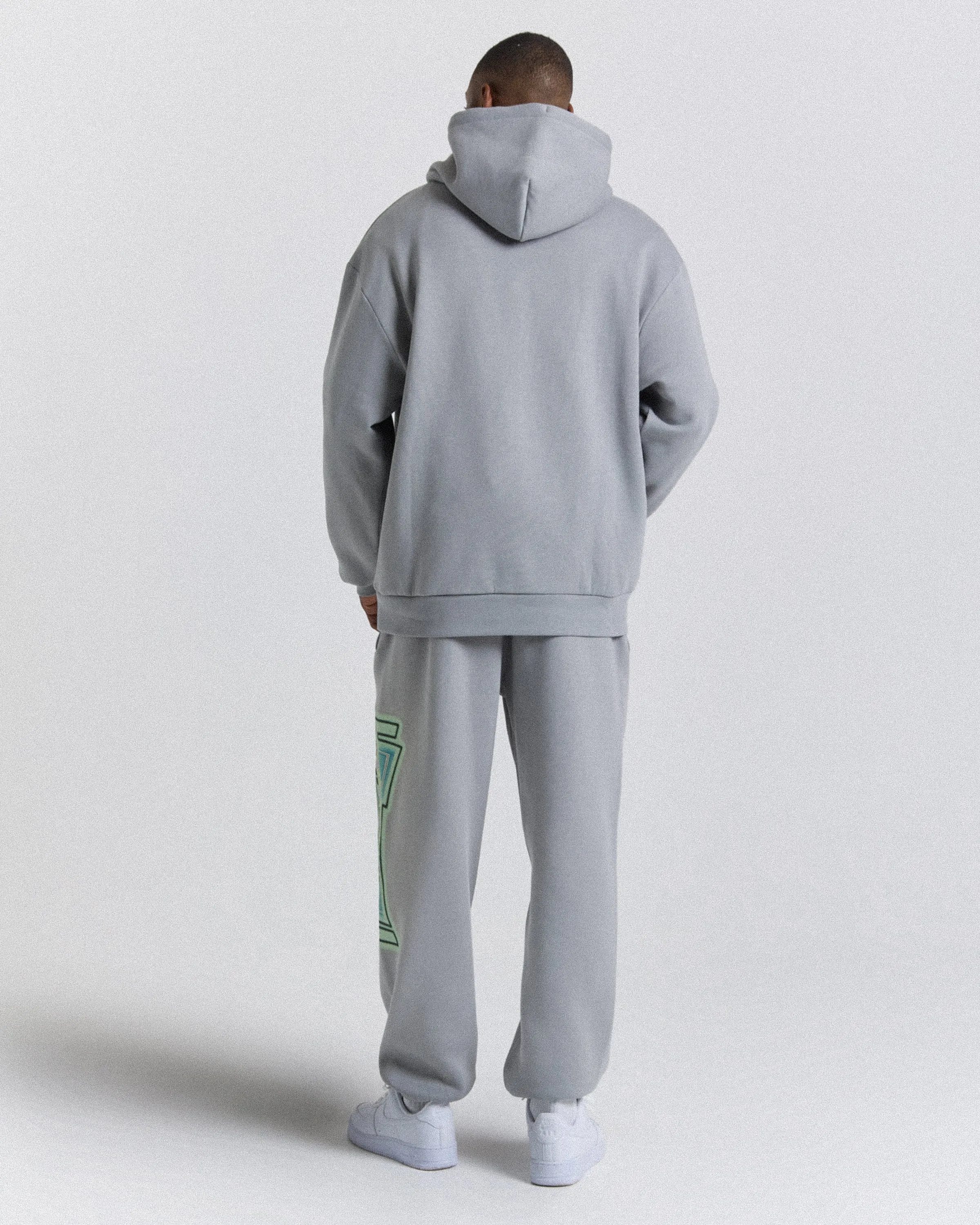 Worldwide Oversized Hoodie - Grey/White/Green sold by Hoodrich product image thumbnail 5