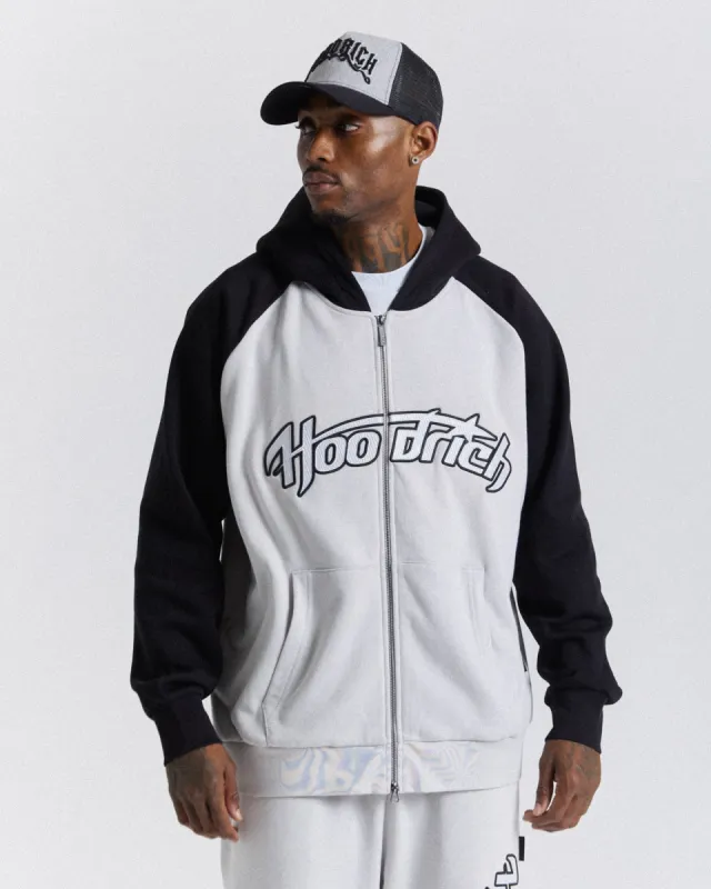 Galaxy Oversized Zip Hoodie - Grey/Black sold by Hoodrich