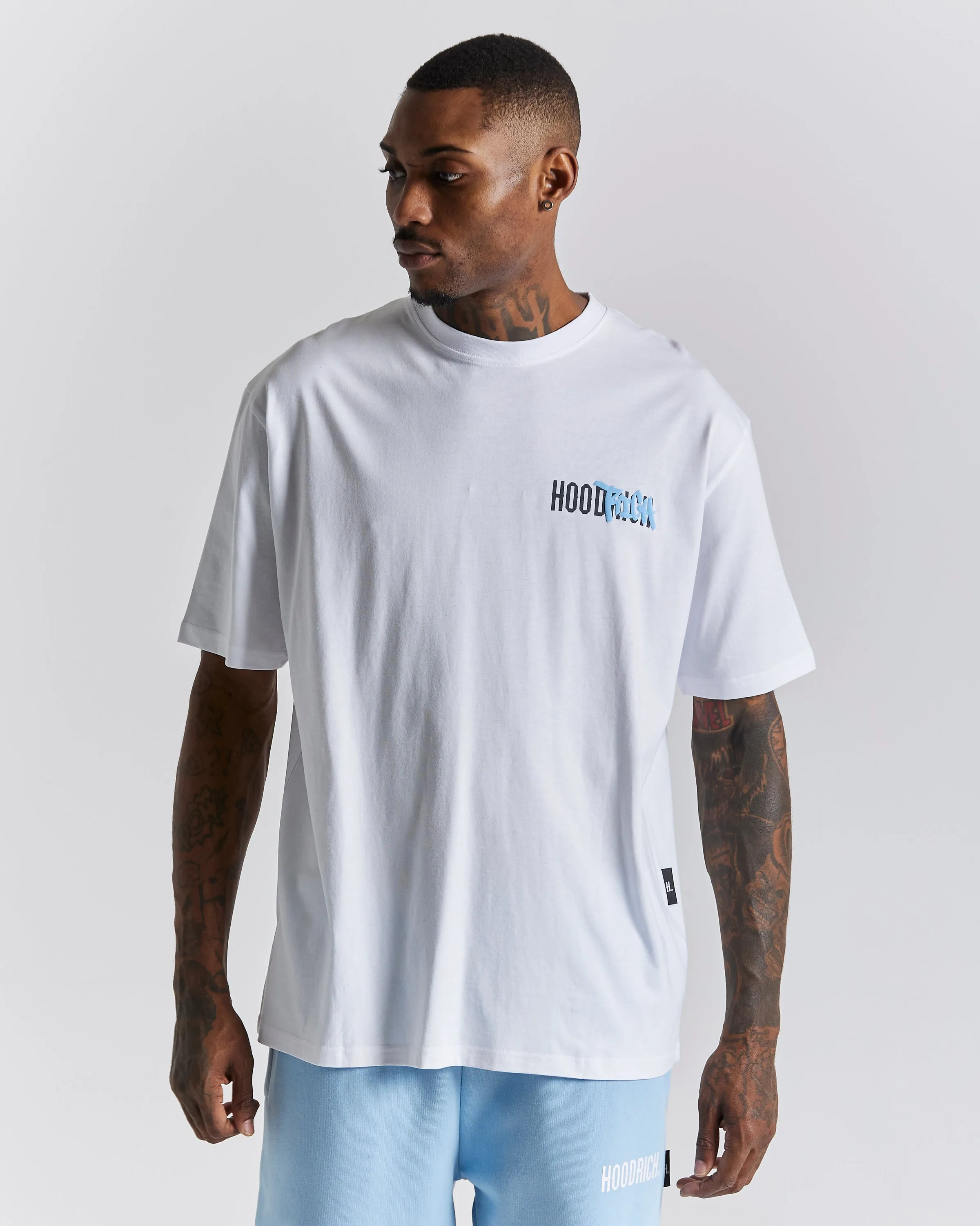 Damage T-Shirt - White/Grey/Blue sold by Hoodrich product image thumbnail 2