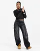 Script Cargo Relaxed Jeans - Black Wash sold by Hoodrich