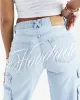 Script Cargo Relaxed Jeans - Light Blue sold by Hoodrich