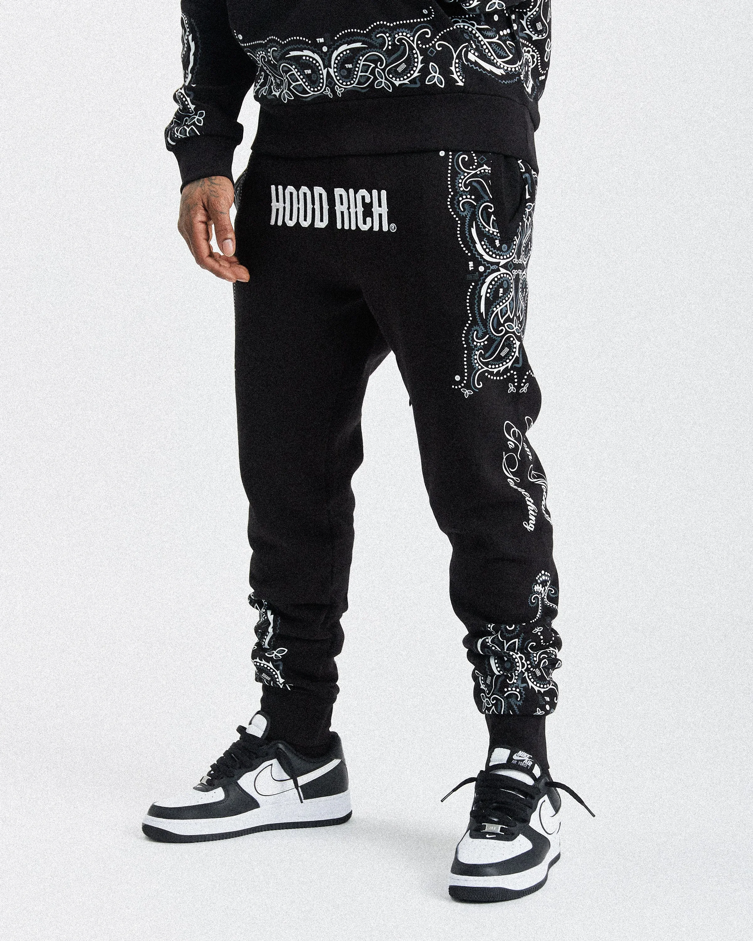 Motif Joggers - Black/White/Grey sold by Hoodrich product image thumbnail 2