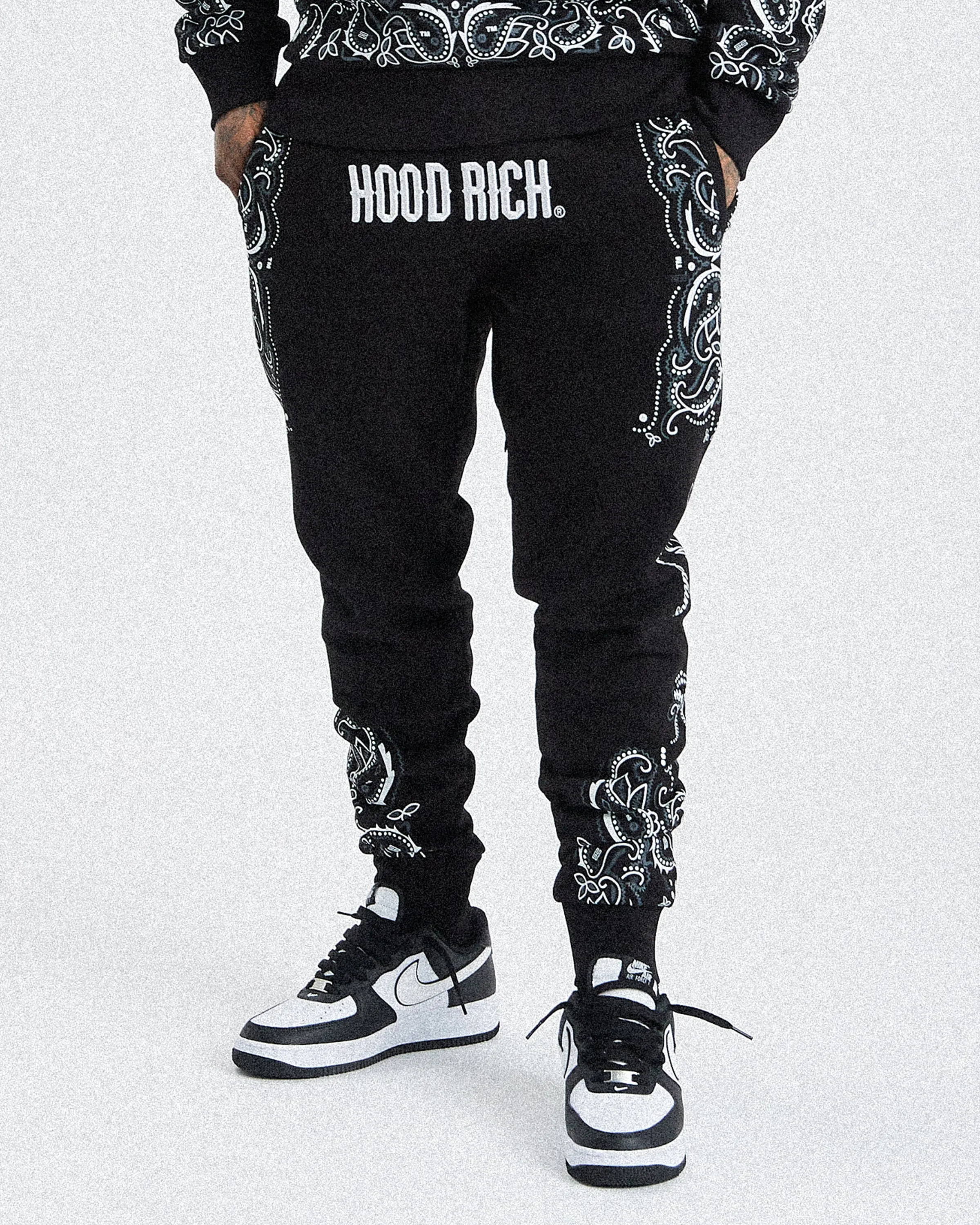 Motif Joggers - Black/White/Grey sold by Hoodrich product image thumbnail 3