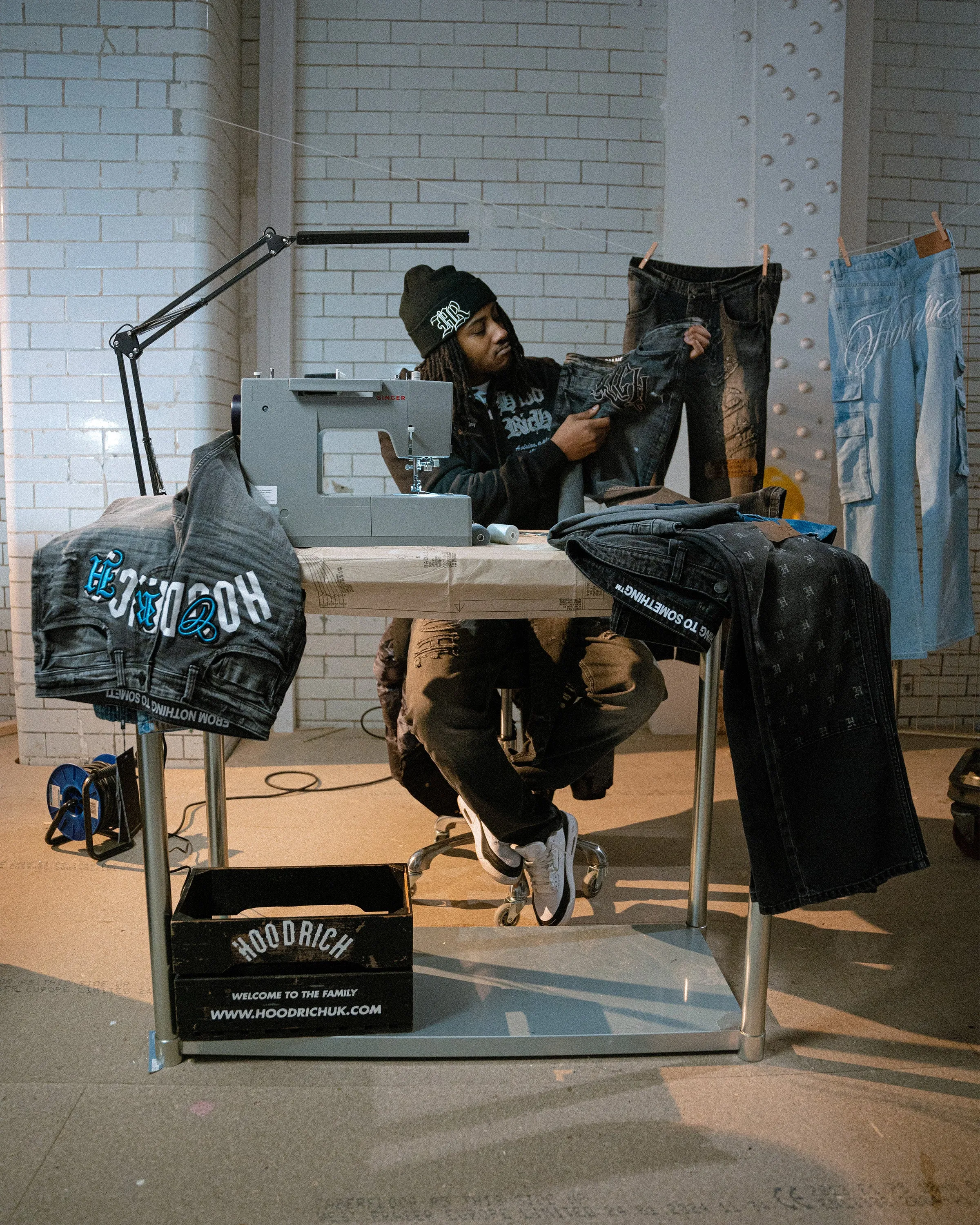 Shadow Jeans - Black/White/Blue sold by Hoodrich product image thumbnail 3