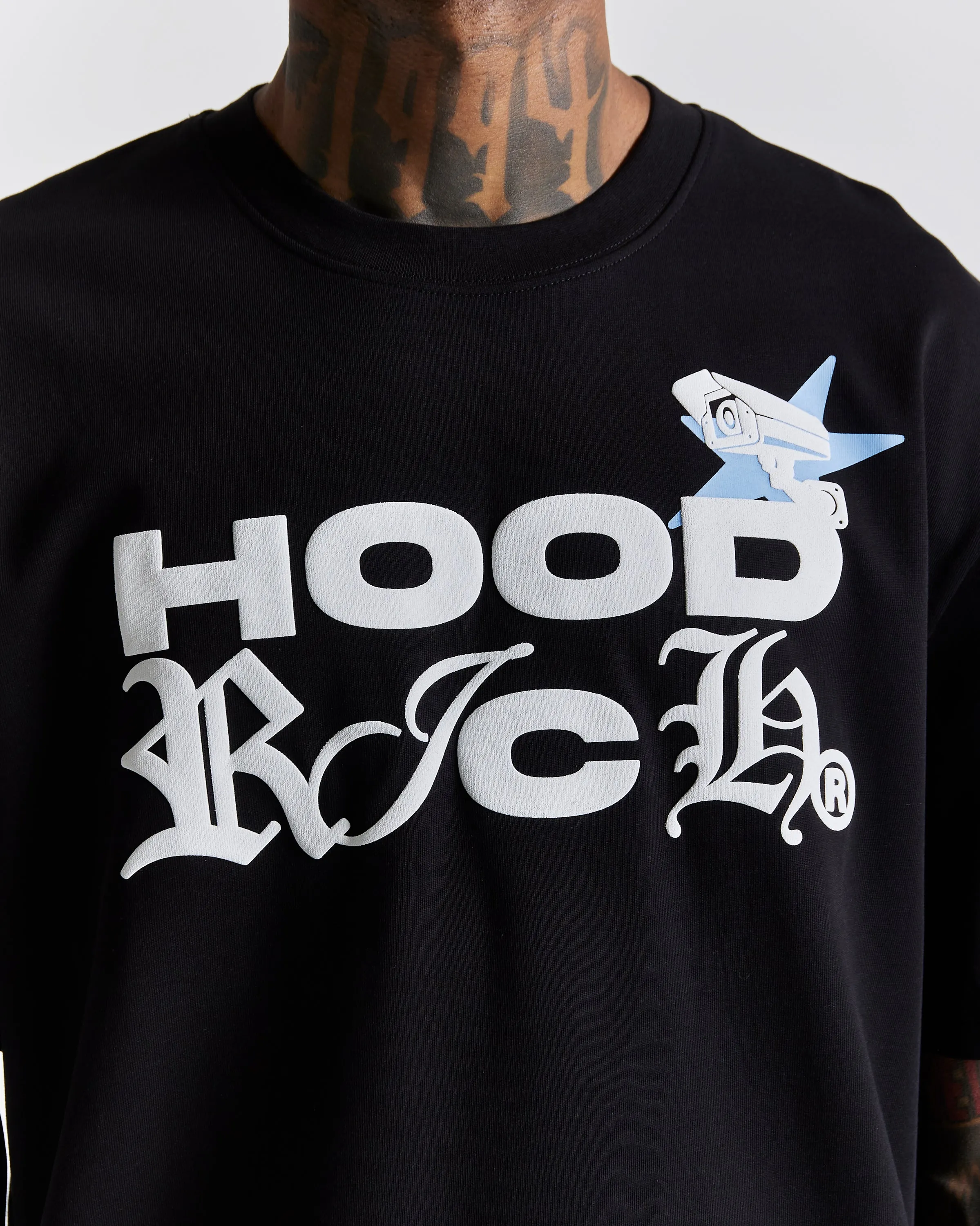 Surveillance Oversized T-Shirt - Black/White/Blue sold by Hoodrich product image thumbnail 2