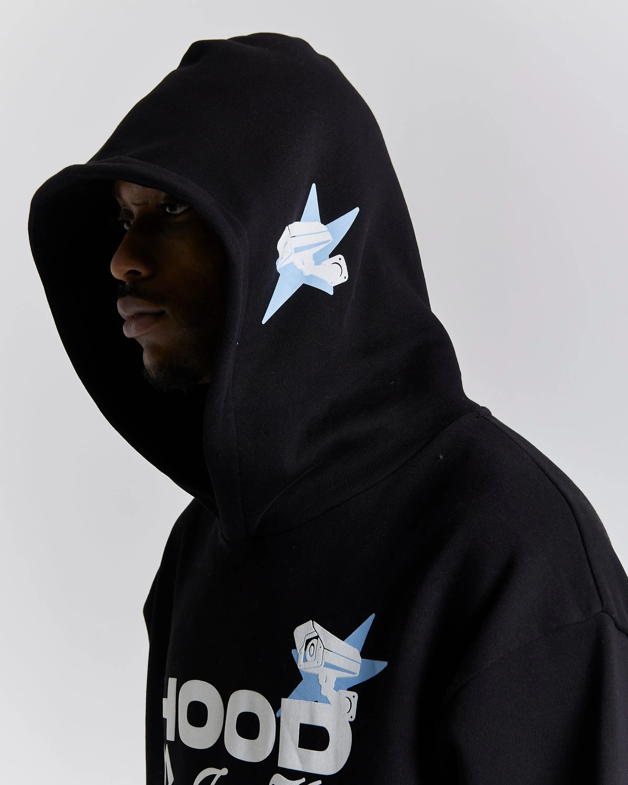Surveillance Oversized Hoodie - Black/White/Blue sold by Hoodrich product image thumbnail 4