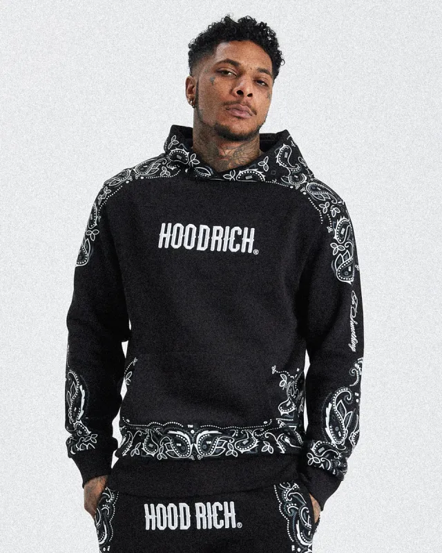 Motif Hoodie - Black/White/Grey sold by Hoodrich