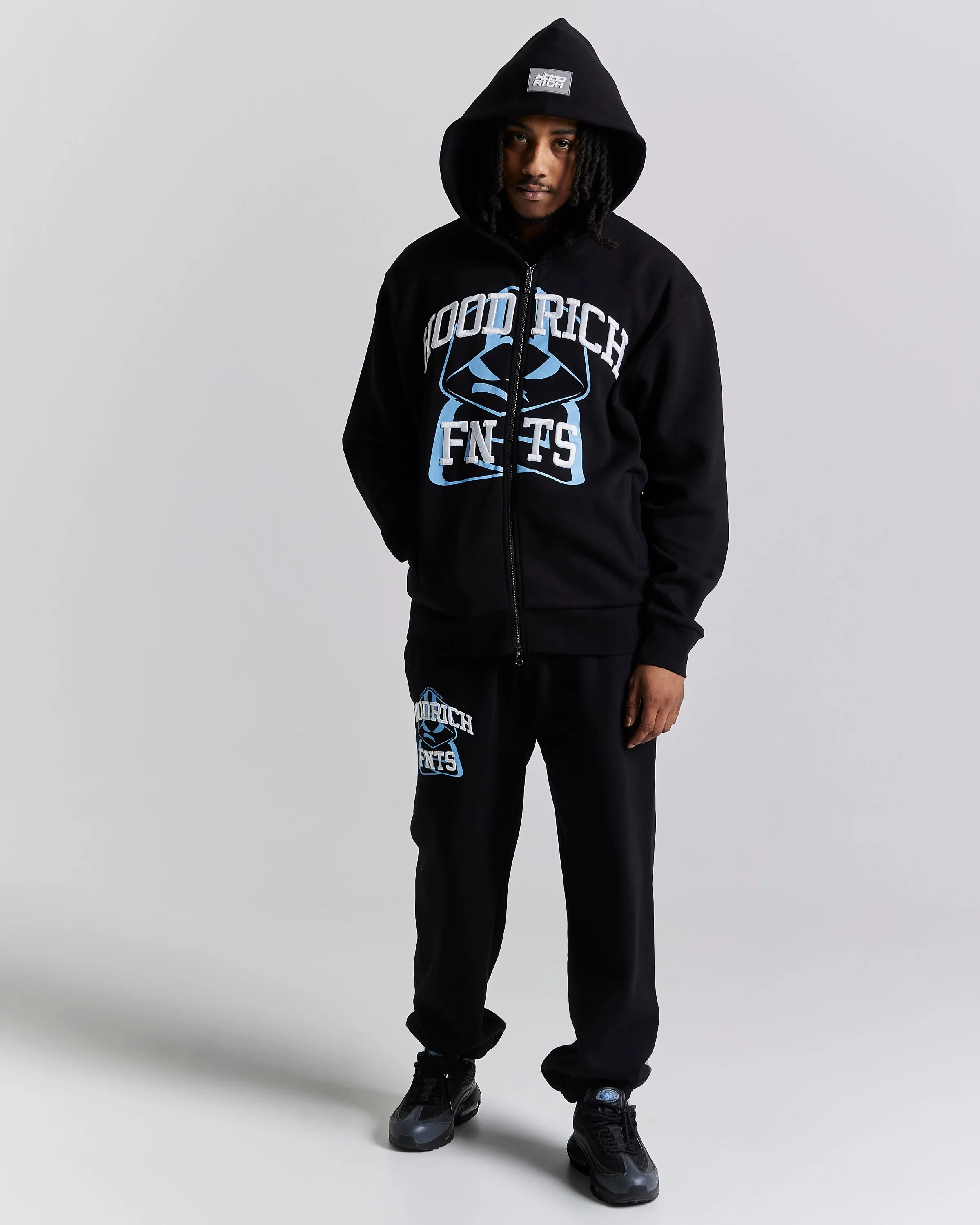 Obscure Oversized Joggers - Black/White/Blue sold by Hoodrich