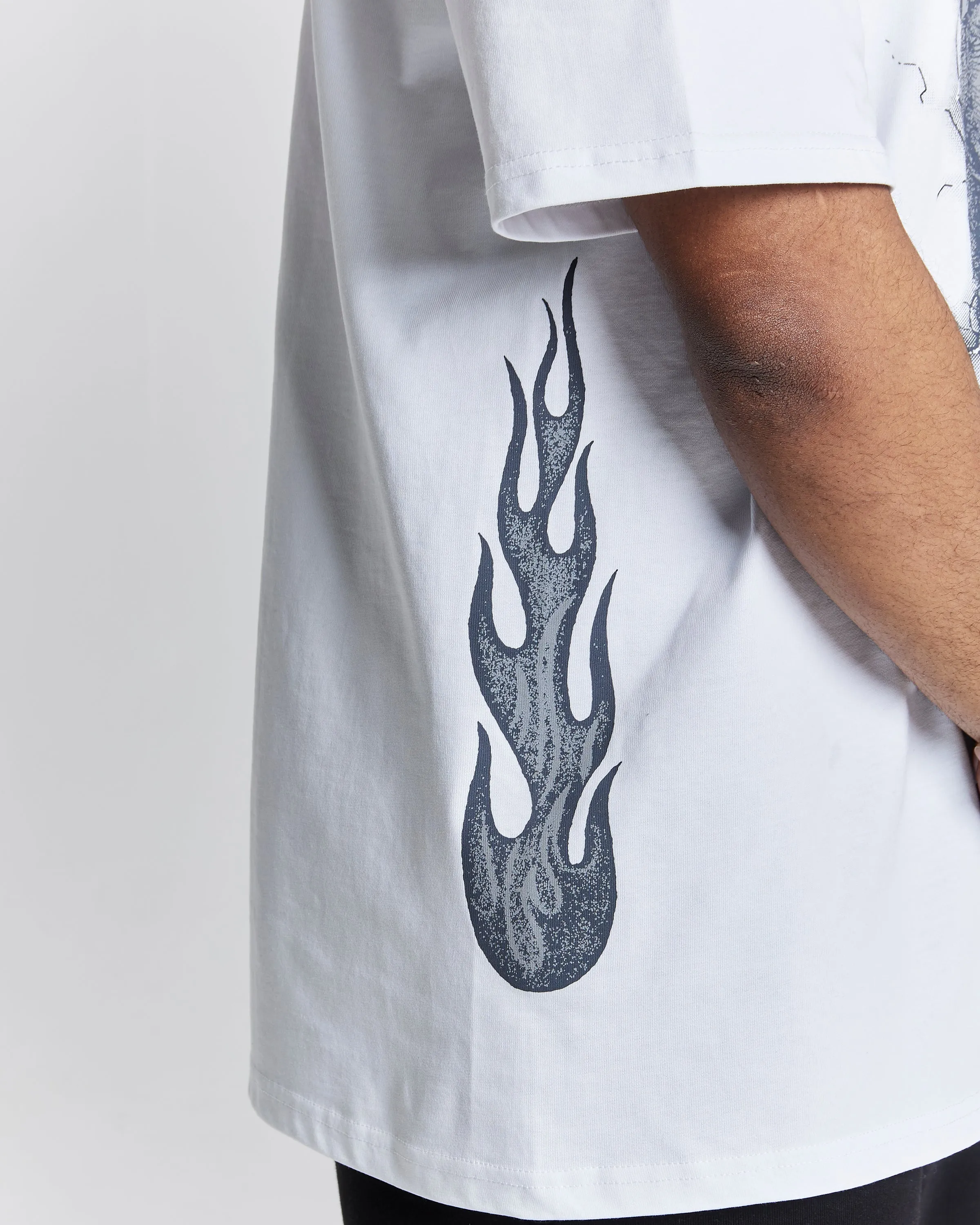 Inferno Oversized T-Shirt - White/Grey/Red sold by Hoodrich product image thumbnail 4