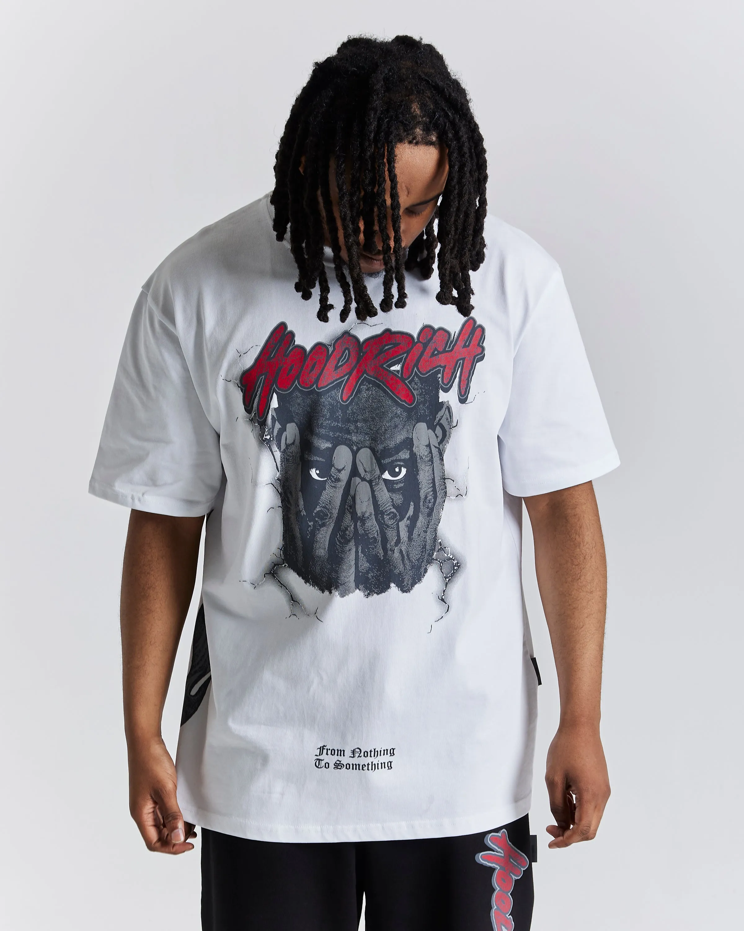 Inferno Oversized T-Shirt - White/Grey/Red sold by Hoodrich