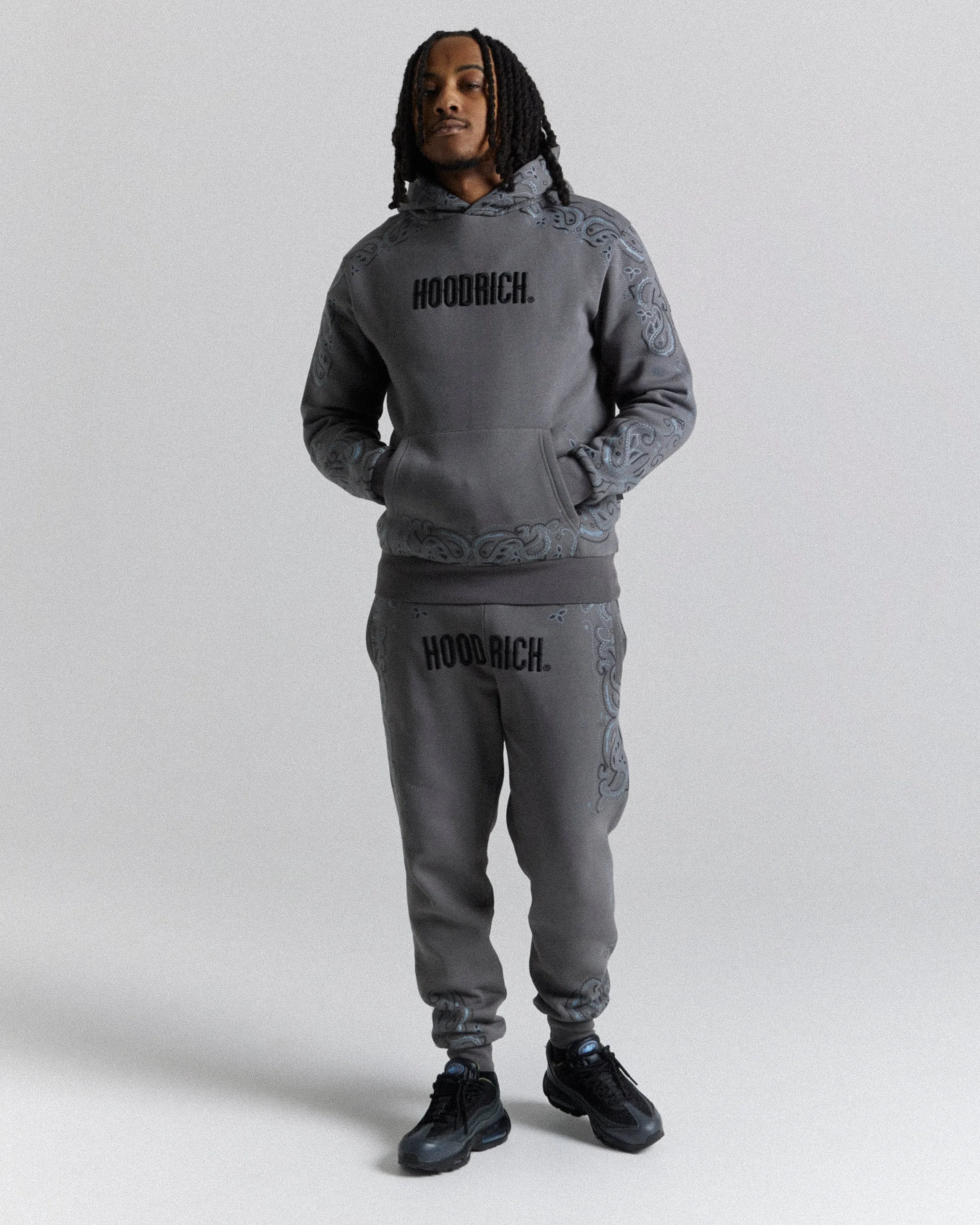 Motif Hoodie - Dark Grey/Black sold by Hoodrich product image thumbnail 2