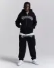 Galaxy Oversized Open Hem Jogger - Black/White sold by Hoodrich