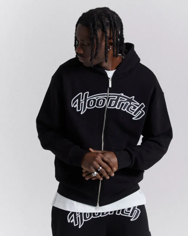 Galaxy Oversized Zip Hoodie  - Black/White sold by Hoodrich
