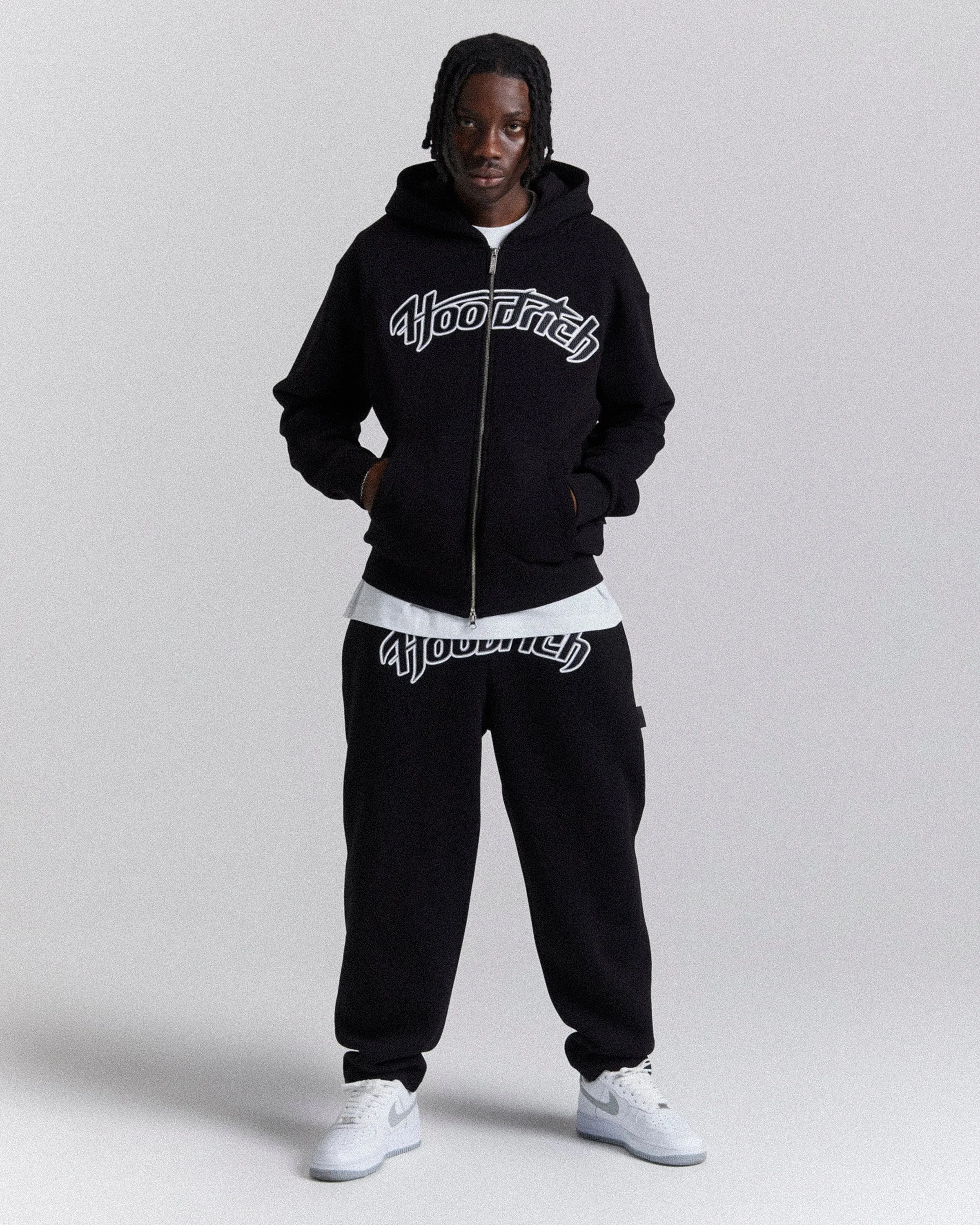 Galaxy Oversized Zip Hoodie - Black/White sold by Hoodrich product image thumbnail 2