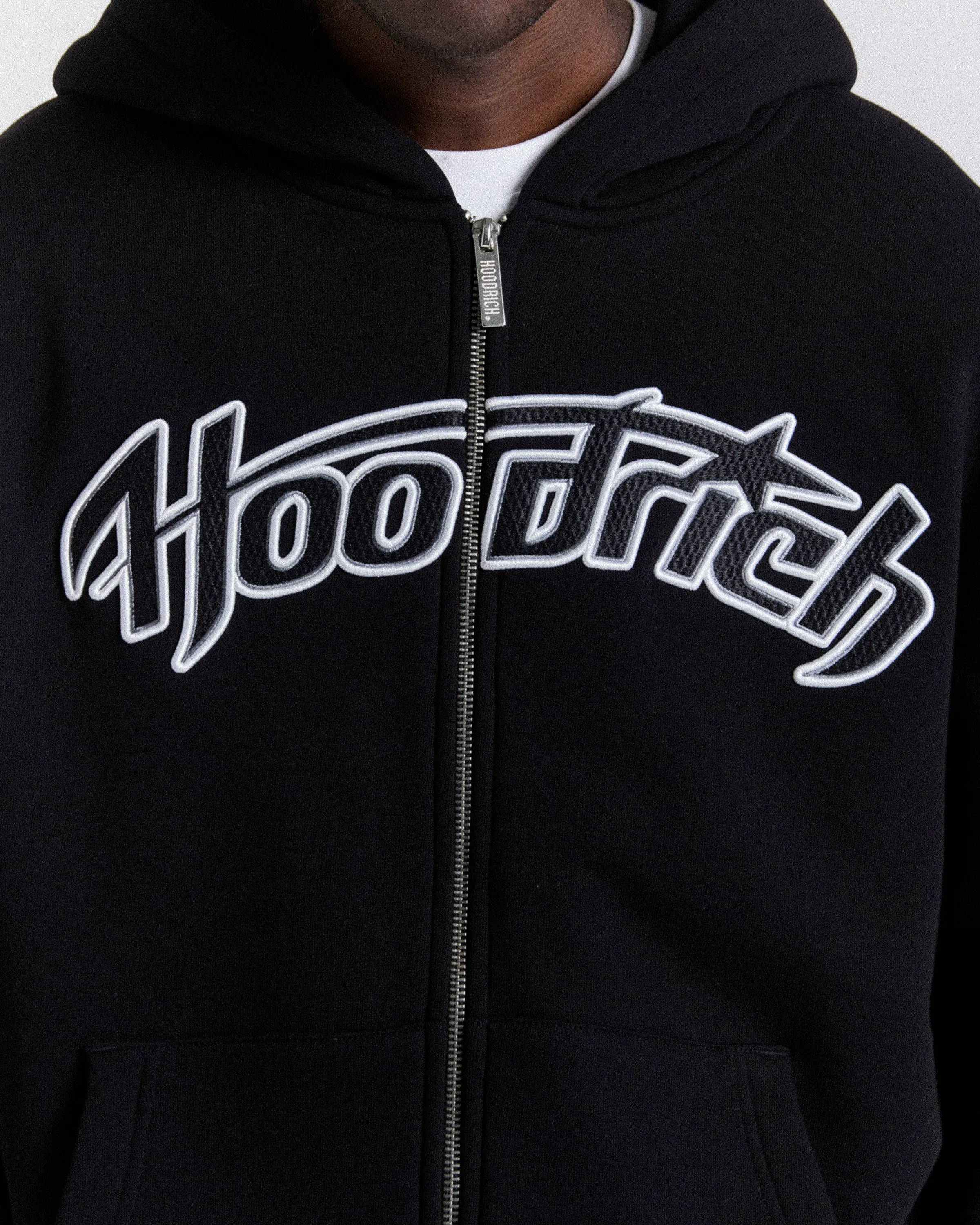 Galaxy Oversized Zip Hoodie - Black/White sold by Hoodrich product image thumbnail 4