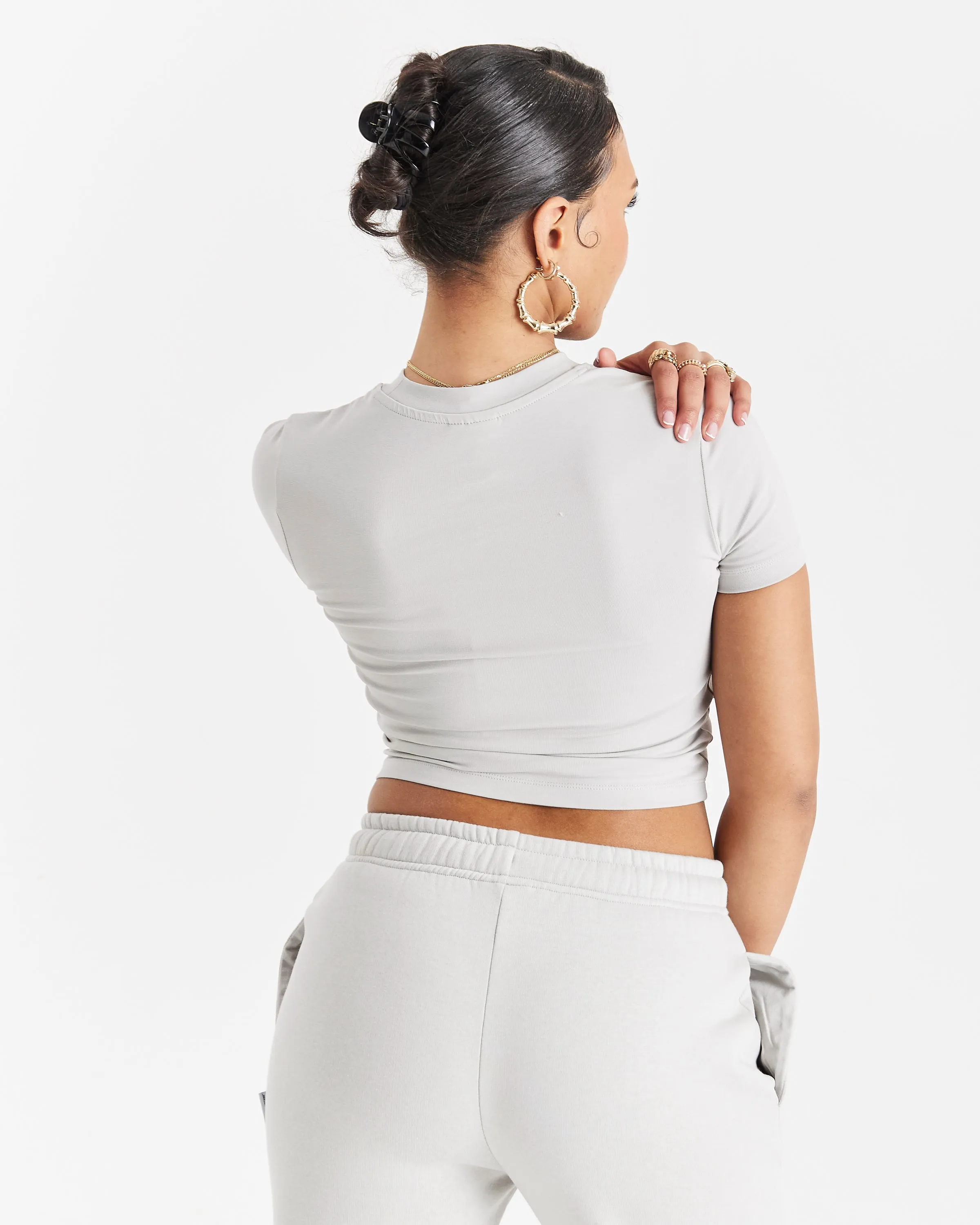 Jewel Slim Fit Tee - Light Grey/Pink sold by Hoodrich product image thumbnail 2