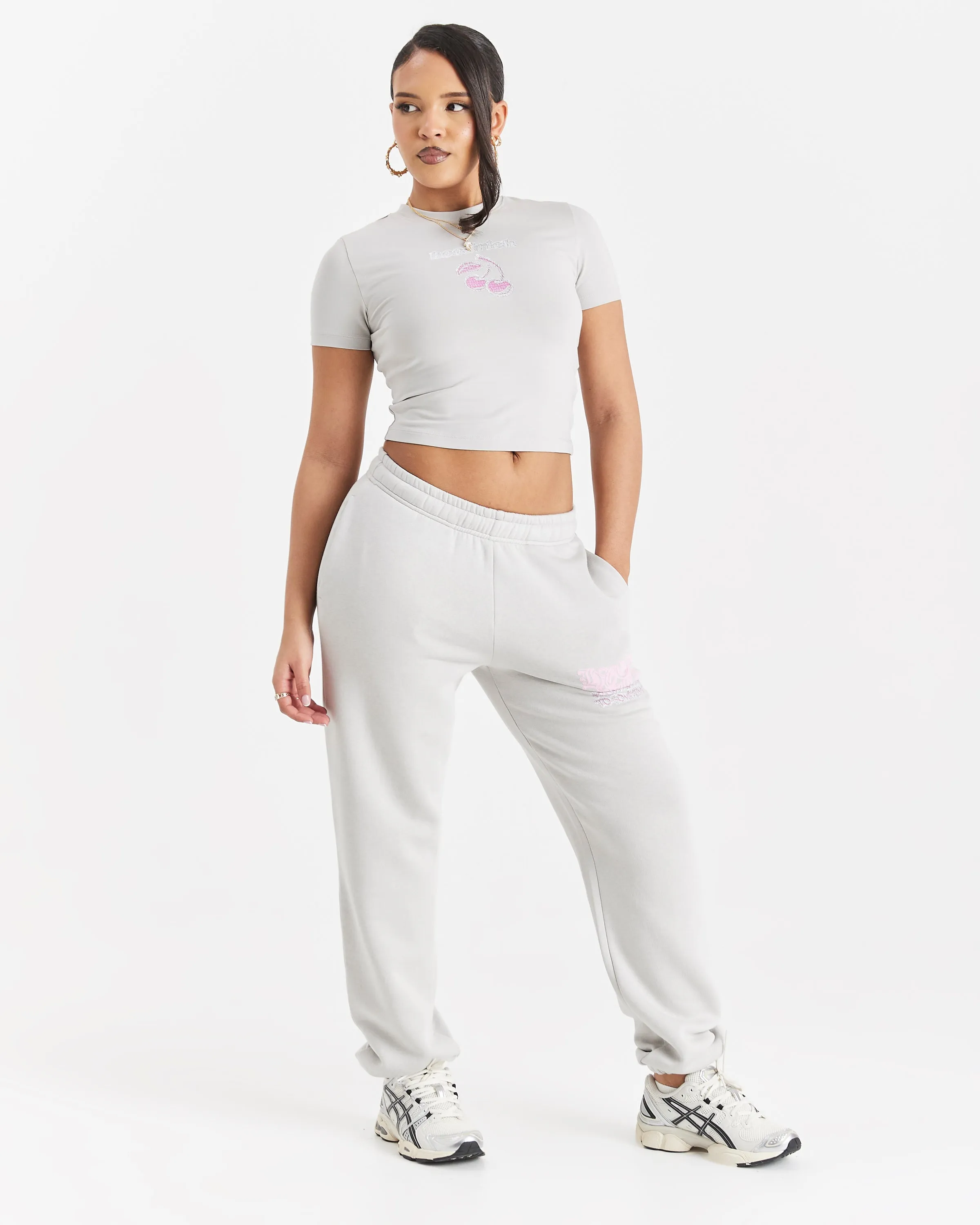 Jewel Slim Fit Tee - Light Grey/Pink sold by Hoodrich product image thumbnail 4