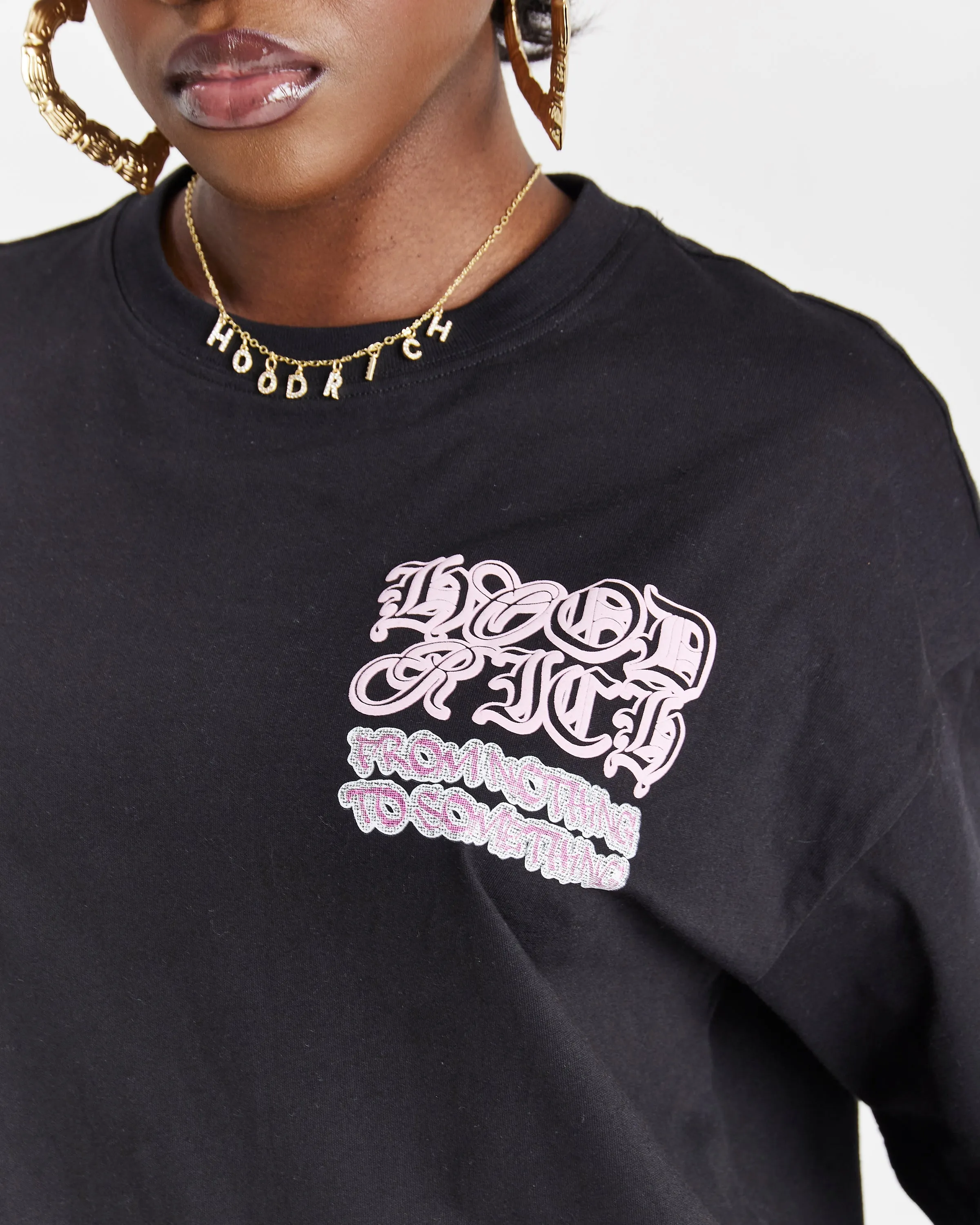 Jewel Oversized T-Shirt - Black/Pink sold by Hoodrich product image thumbnail 4