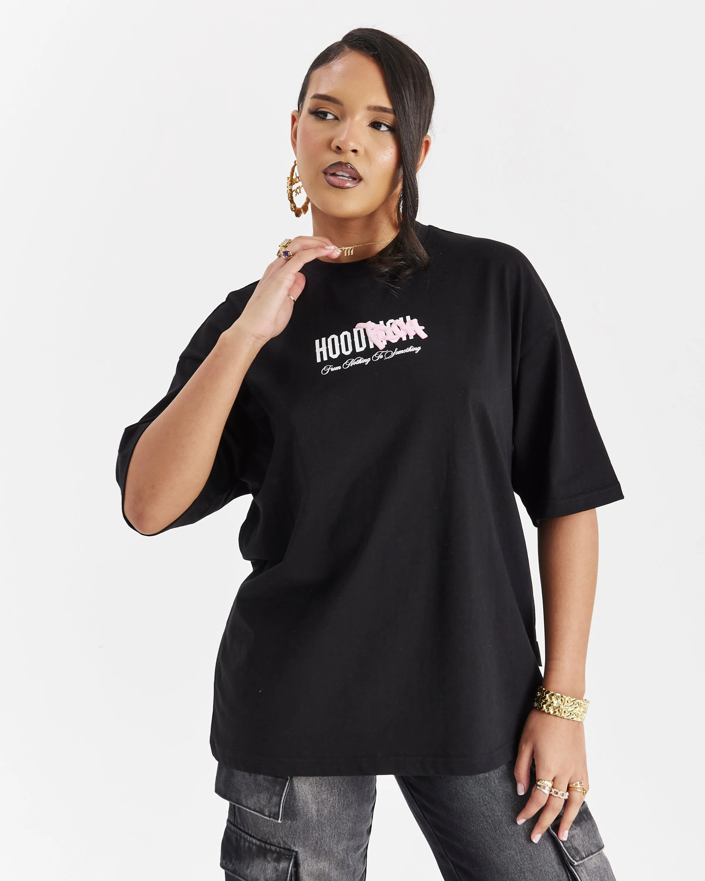 Urban Oversized T-Shirt - Black/White/Pink sold by Hoodrich product image thumbnail 2