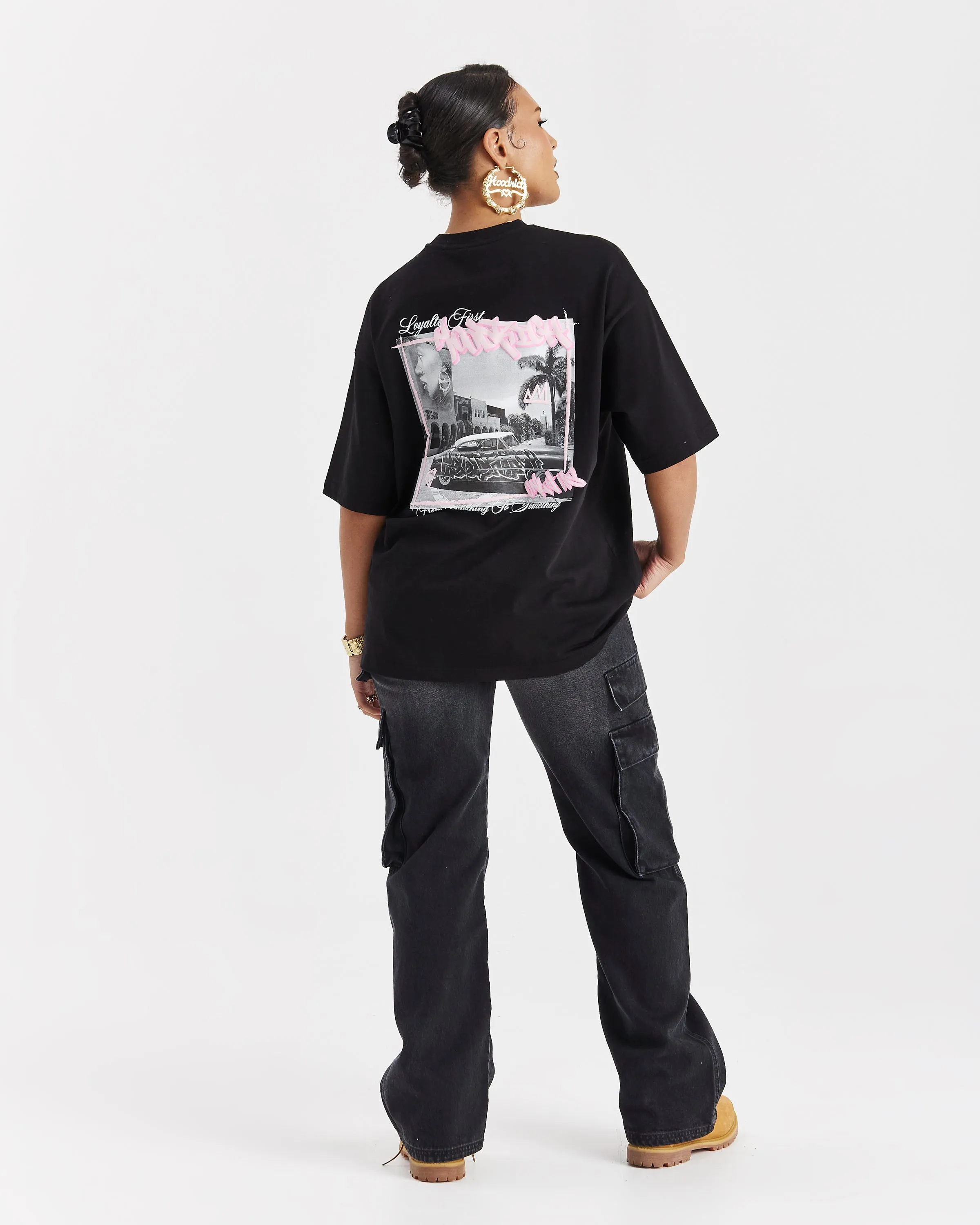 Urban Oversized T-Shirt - Black/White/Pink sold by Hoodrich product image thumbnail 3
