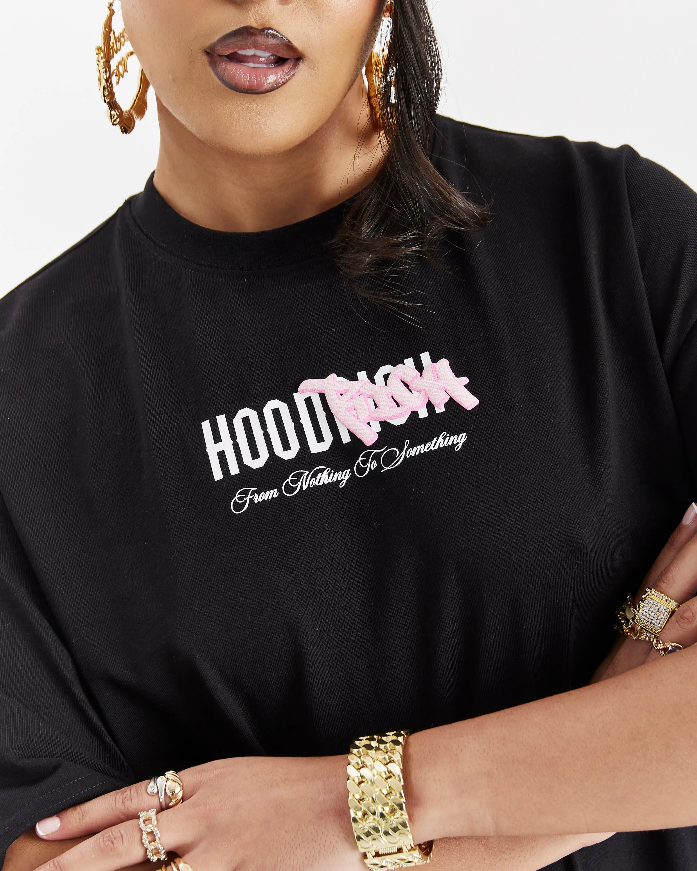 Urban Oversized T-Shirt - Black/White/Pink sold by Hoodrich product image thumbnail 4