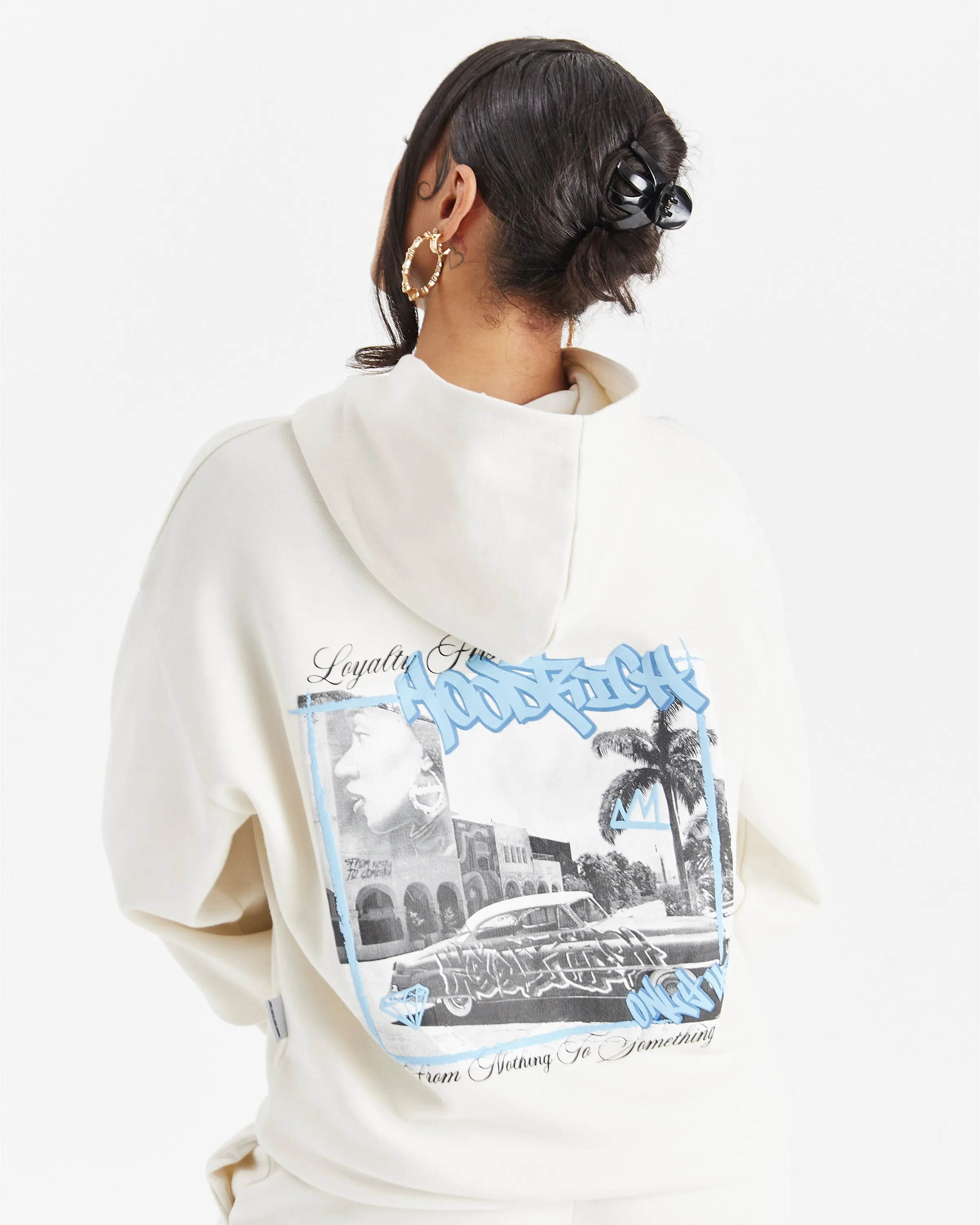 Urban Oversized Hoodie - Cream/Black/Blue sold by Hoodrich