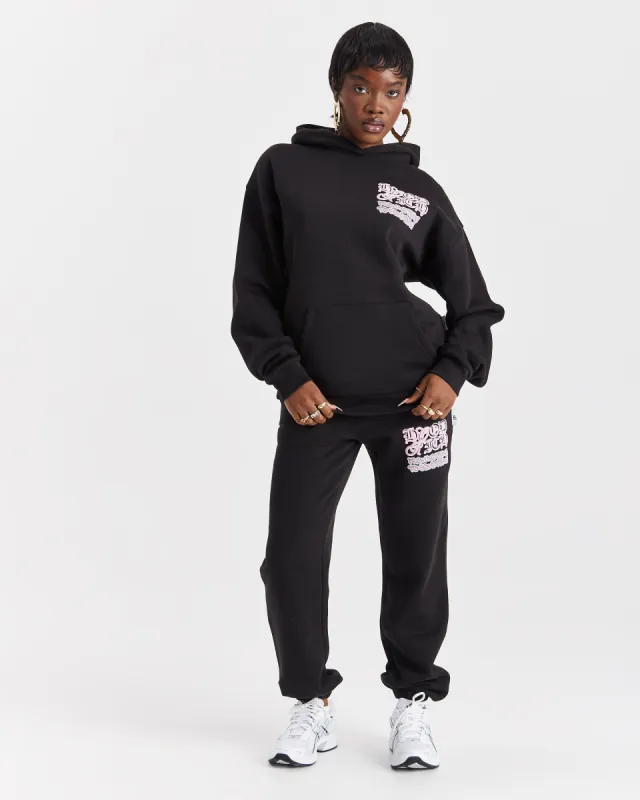Jewel Joggers - Black/Pink sold by Hoodrich