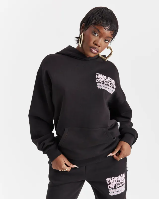 Jewel Oversized Hoodie - Black/Pink sold by Hoodrich