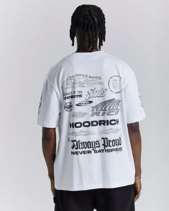 Tribal Oversized T-Shirt - White/Black sold by Hoodrich
