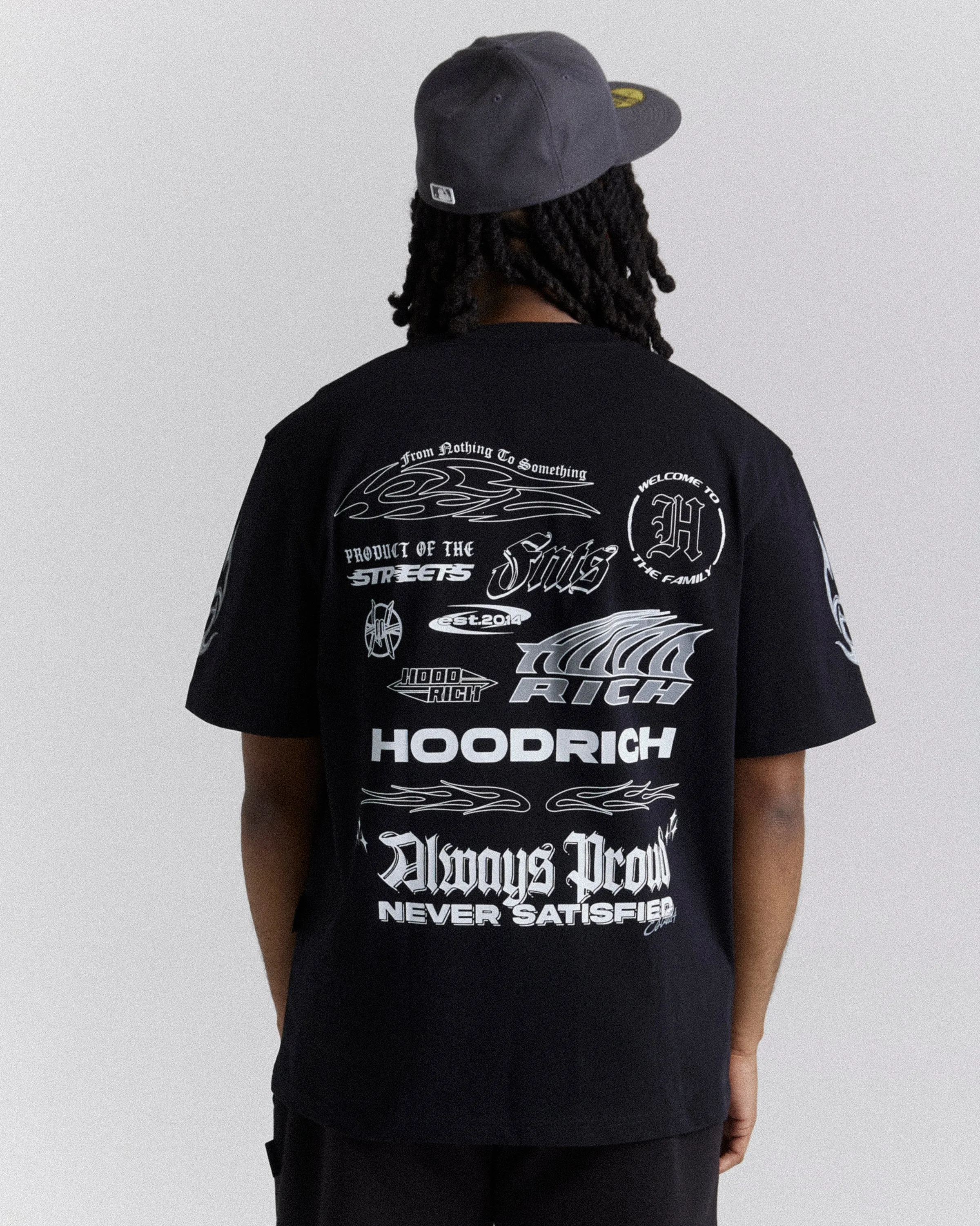 Tribal Oversized T-Shirt - Black/White/Grey sold by Hoodrich