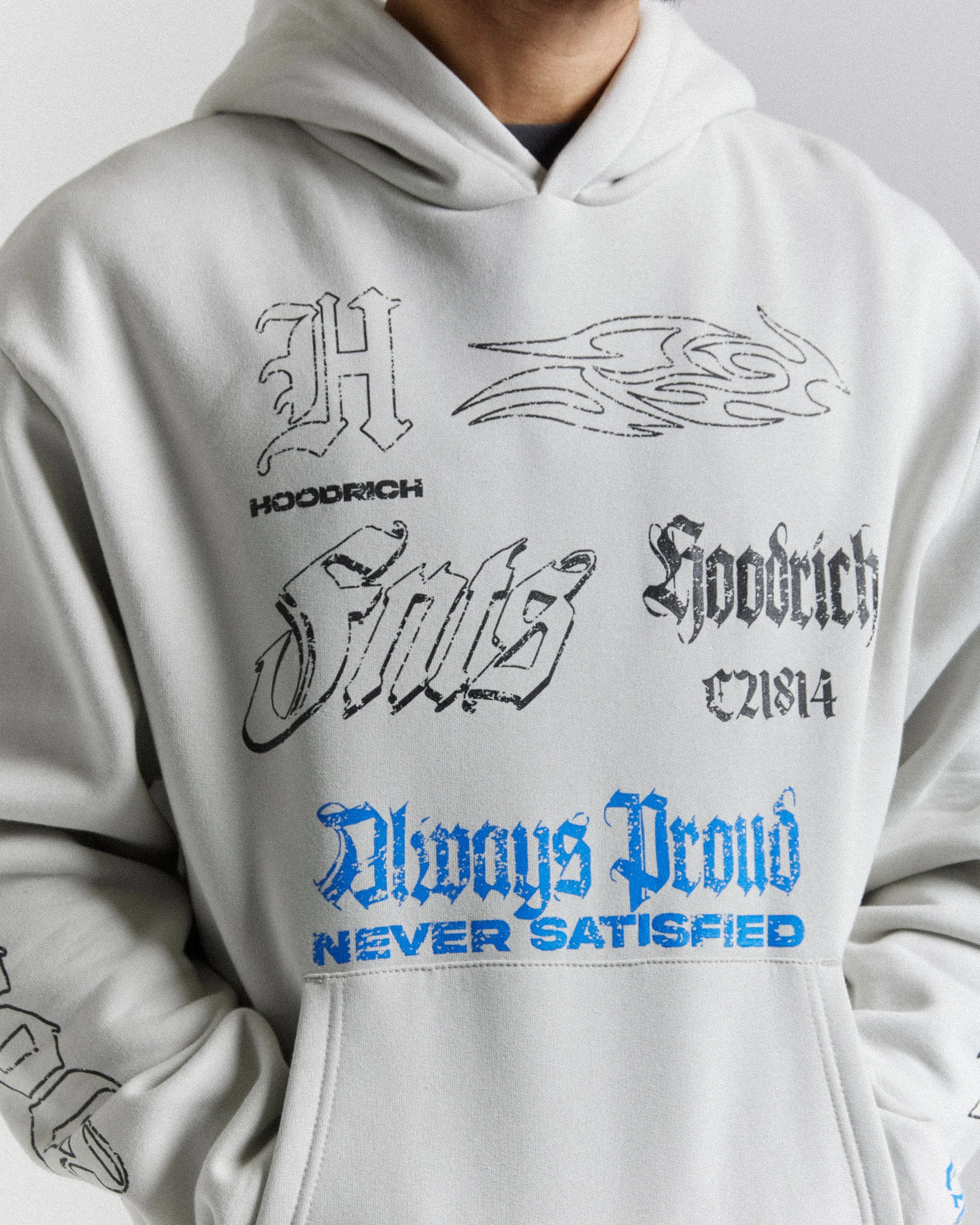 Blaze Oversized Hoodie - Grey/Blue/Black sold by Hoodrich product image thumbnail 2