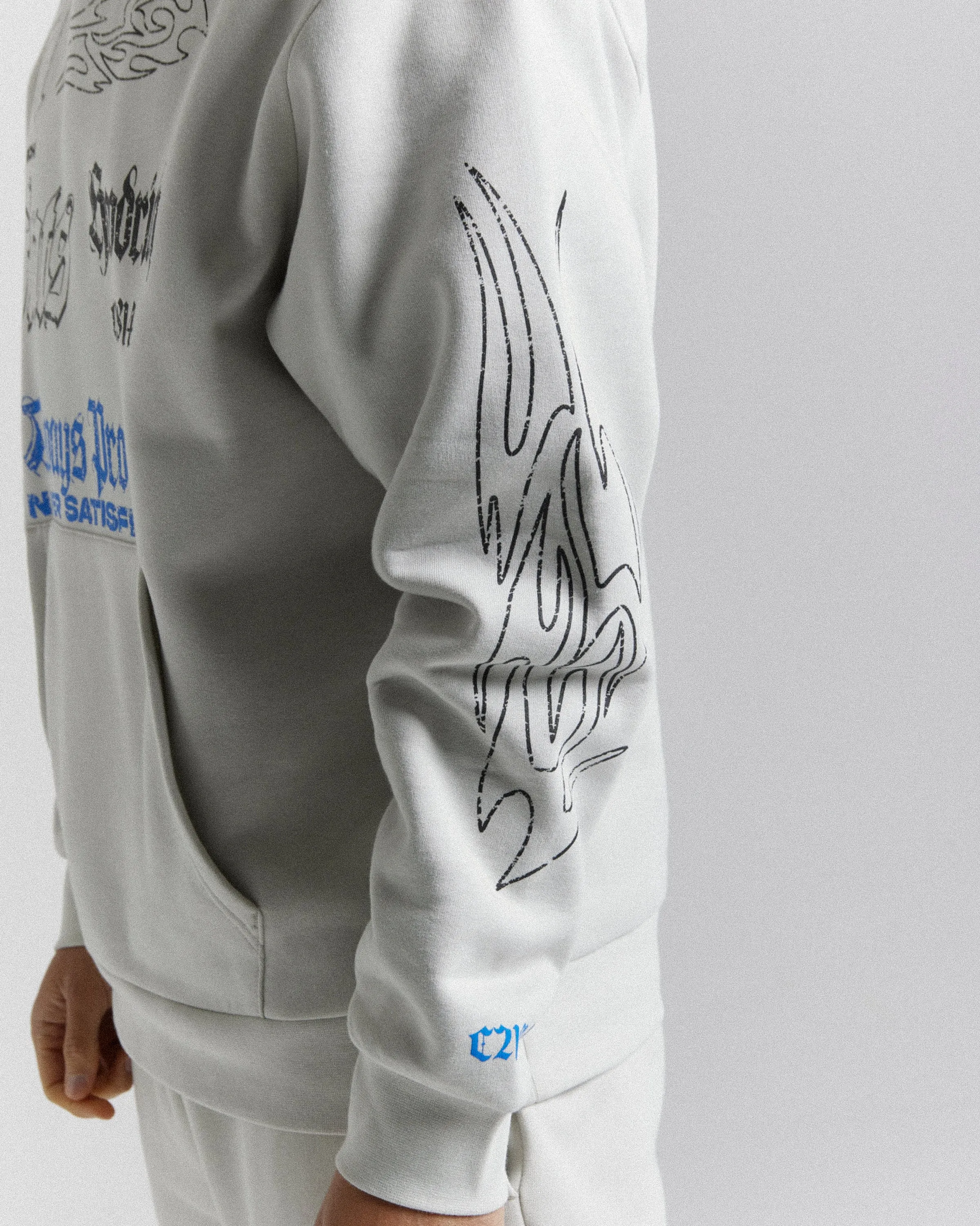 Blaze Oversized Hoodie - Grey/Blue/Black sold by Hoodrich product image thumbnail 4