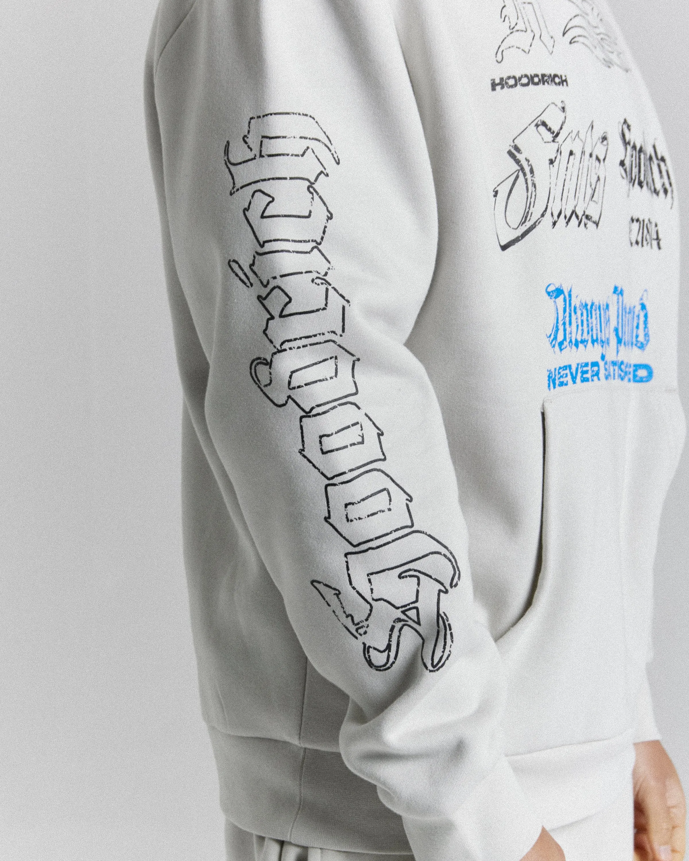 Blaze Oversized Hoodie - Grey/Blue/Black sold by Hoodrich product image thumbnail 5