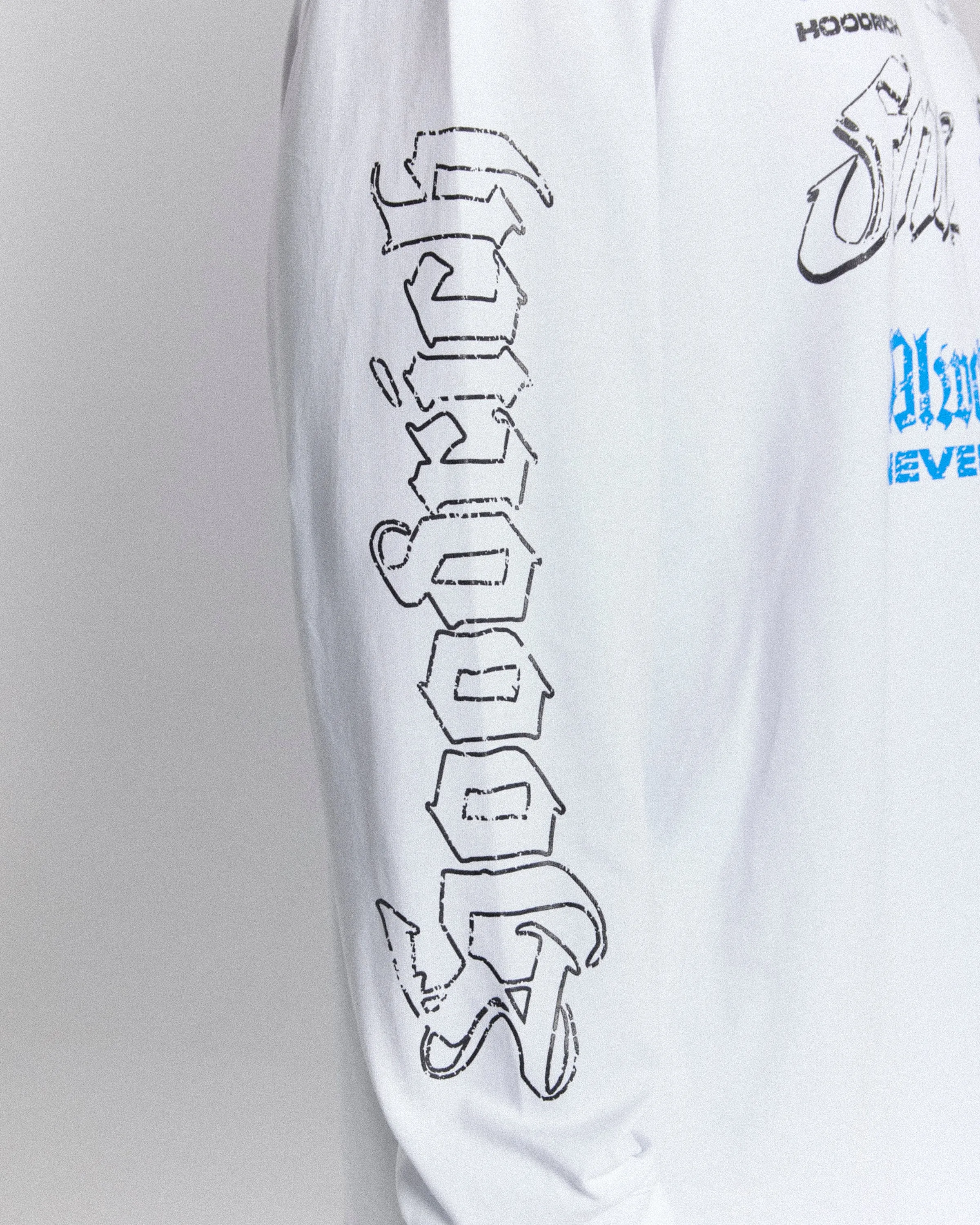 Blaze Oversized Long Sleeve T-Shirt - White/Black/Blue sold by Hoodrich product image thumbnail 4