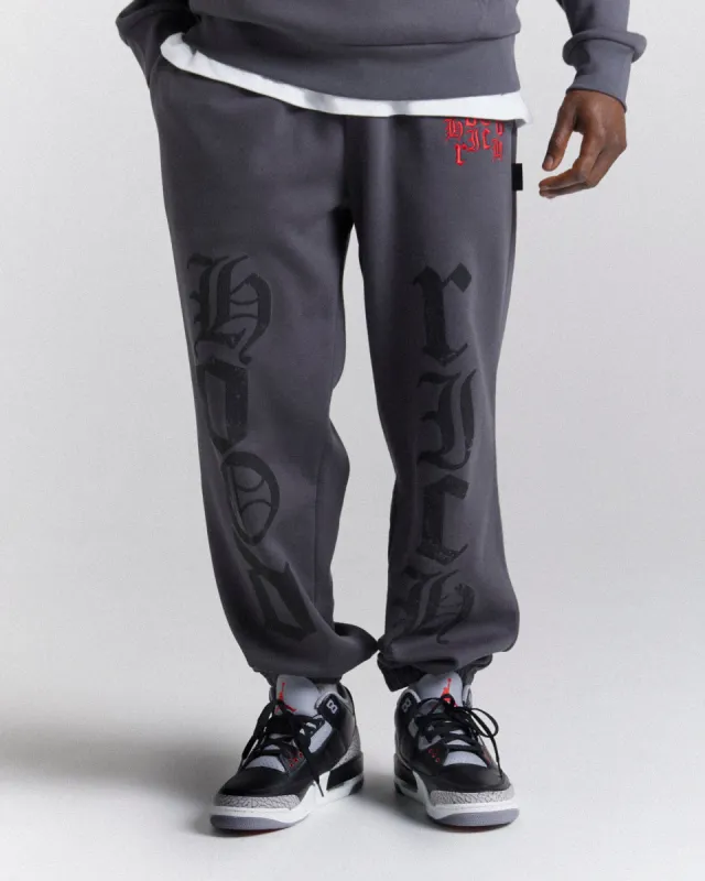 Crown Oversized Jogger - Grey/Black/Red sold by Hoodrich