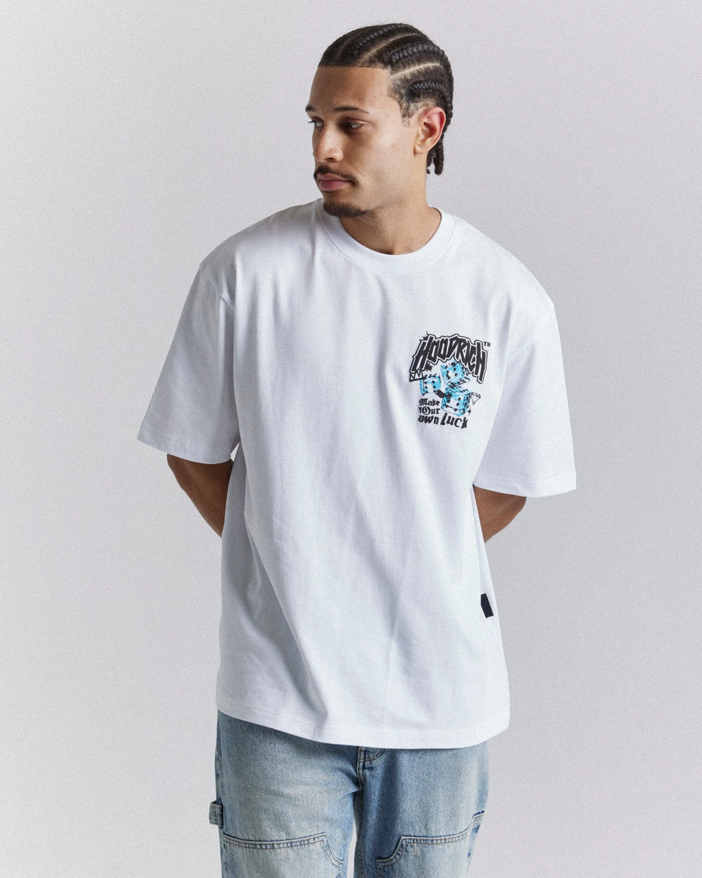 Fortune Oversized T-Shirt - White/Black/Blue sold by Hoodrich product image thumbnail 2
