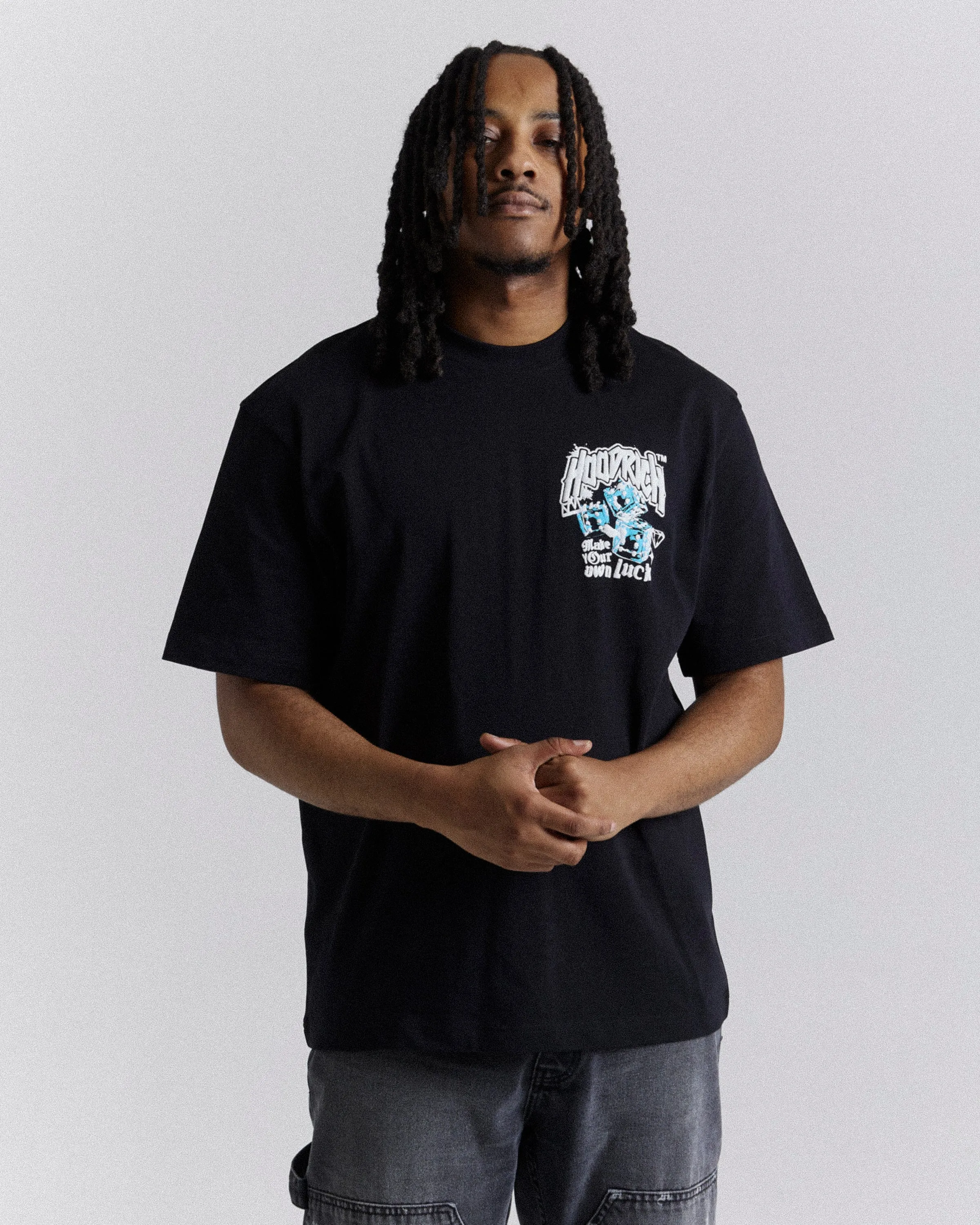 Fortune Oversized T-Shirt - Black/White/Blue sold by Hoodrich product image thumbnail 3