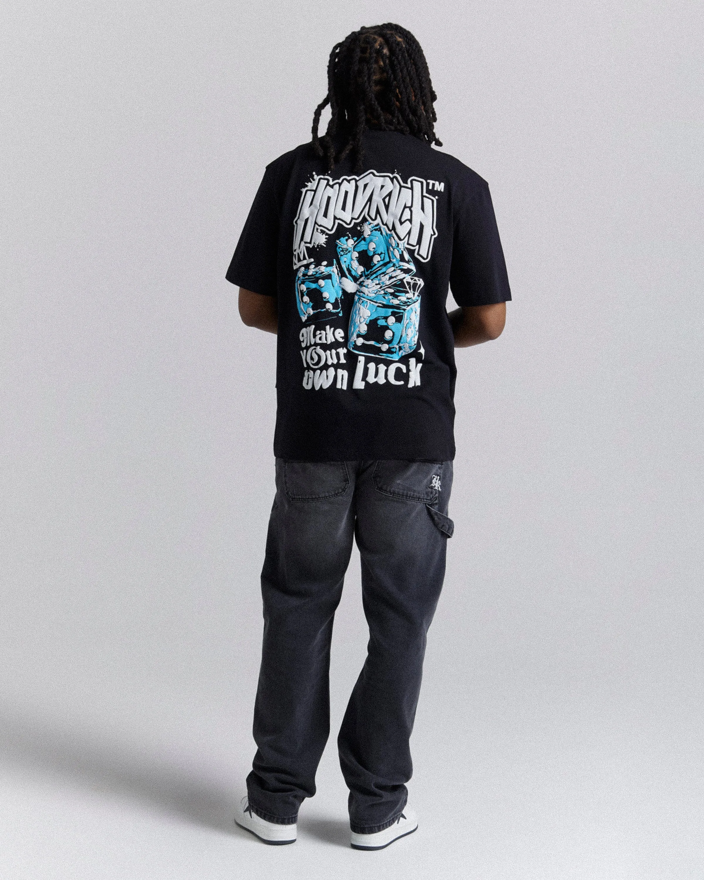 Fortune Oversized T-Shirt - Black/White/Blue sold by Hoodrich product image thumbnail 5