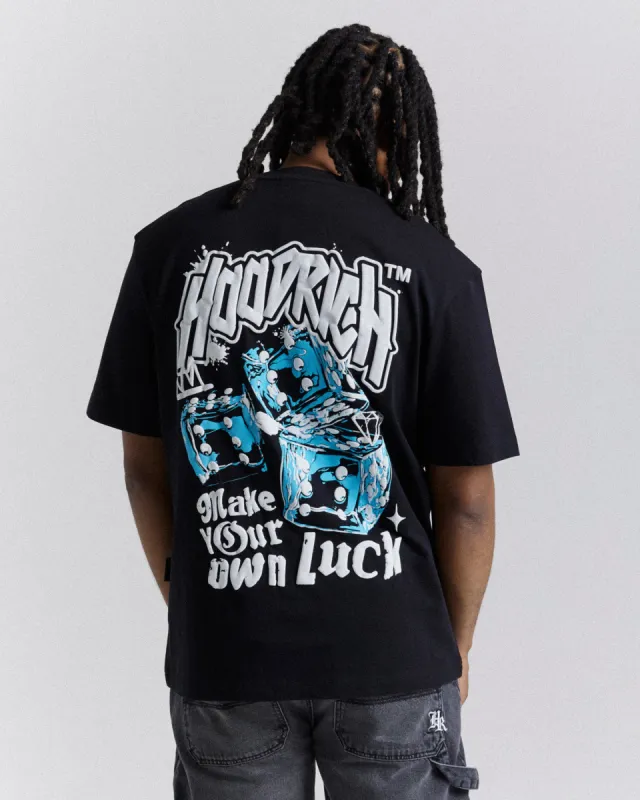 Fortune Oversized T-Shirt - Black/White/Blue sold by Hoodrich