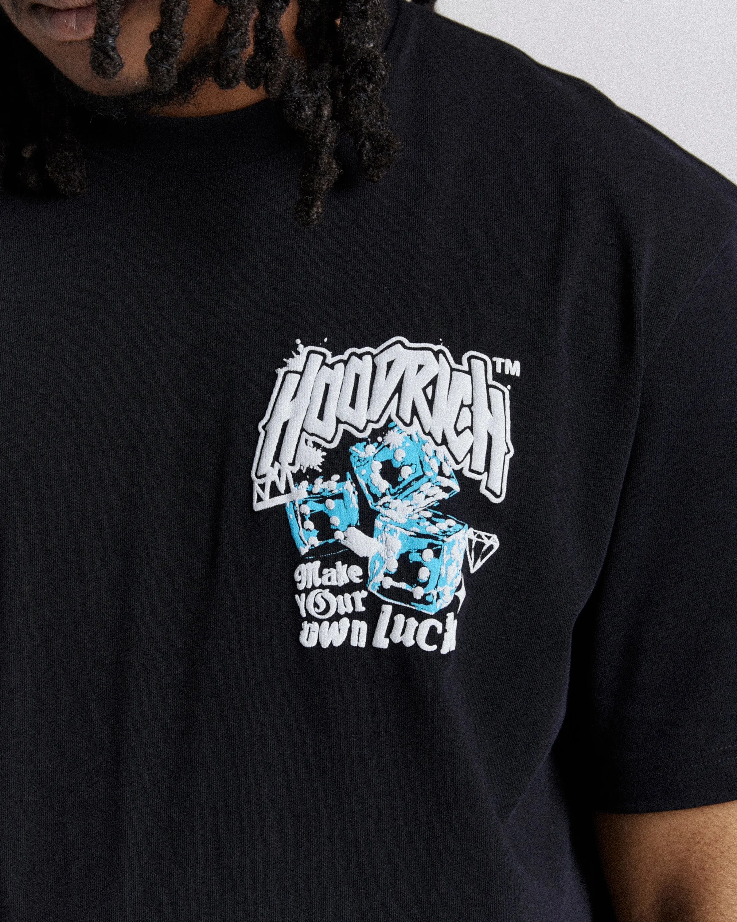 Fortune Oversized T-Shirt - Black/White/Blue sold by Hoodrich product image thumbnail 4