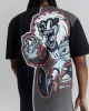 Menace Oversized T-Shirt - Black/White/Red sold by Hoodrich
