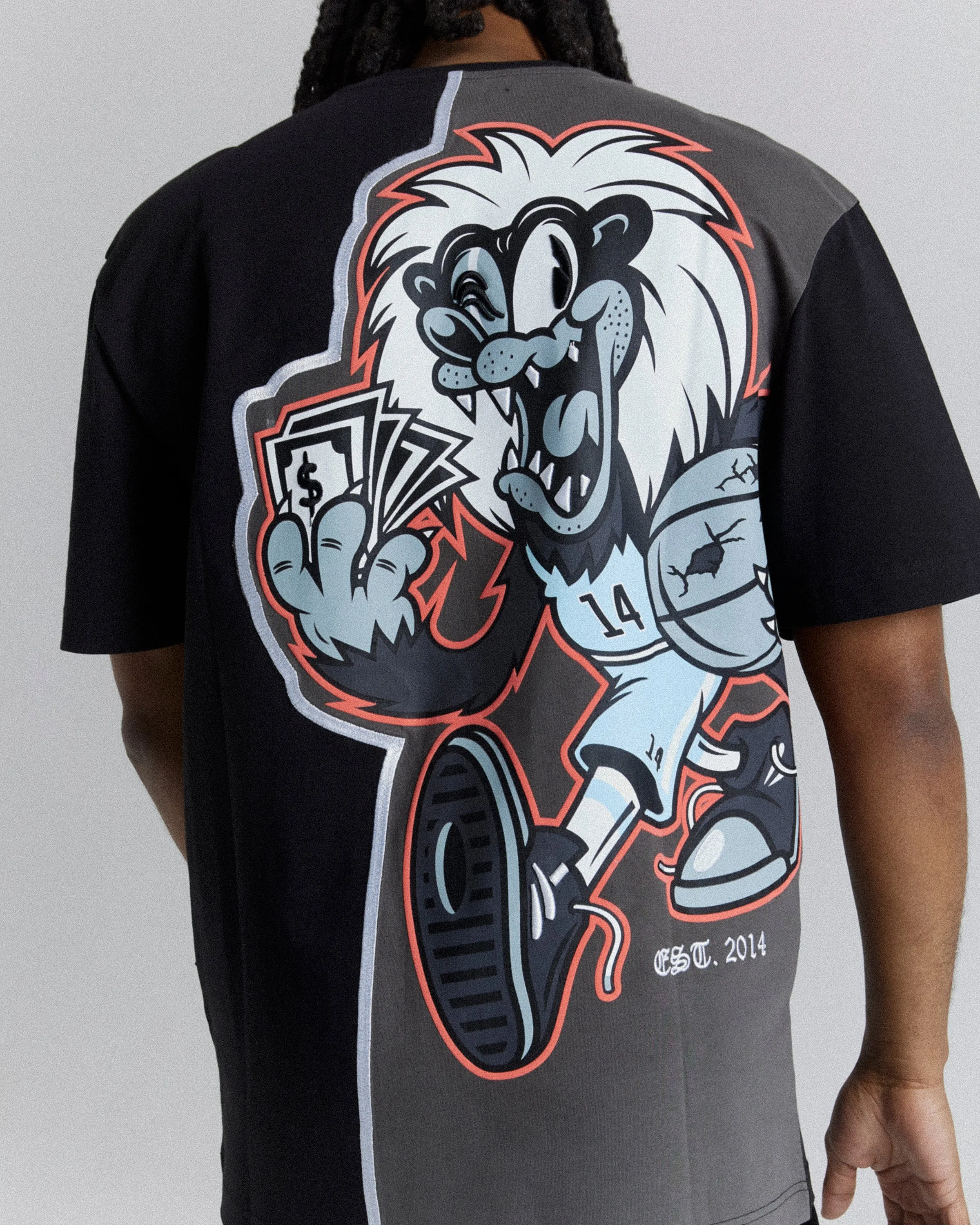 Menace Oversized T-Shirt - Black/White/Red sold by Hoodrich product image thumbnail 3
