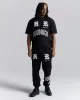 Menace Oversized T-Shirt - Black/White/Red sold by Hoodrich