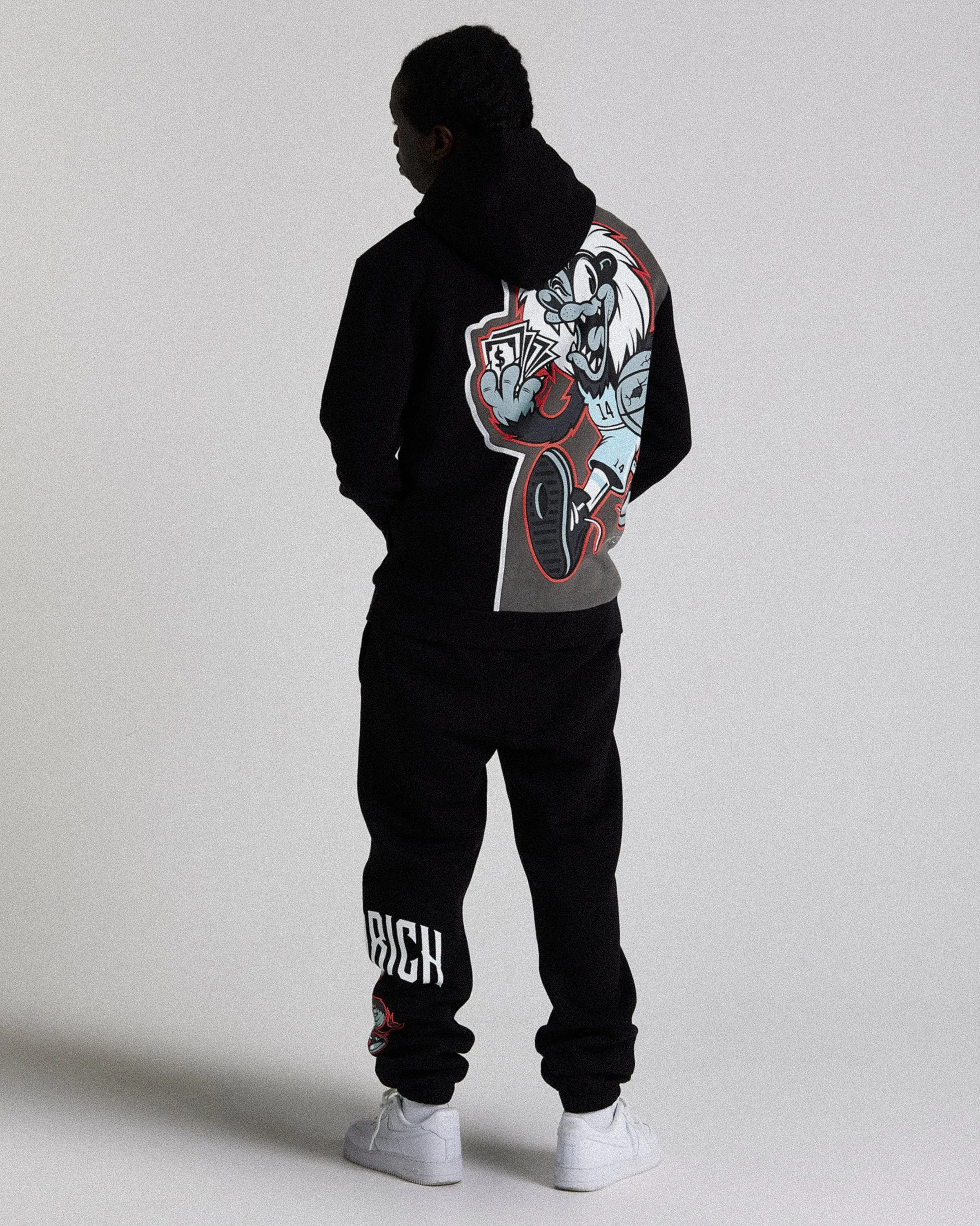 Menace Hoodie - Black/White/Red sold by Hoodrich product image thumbnail 4