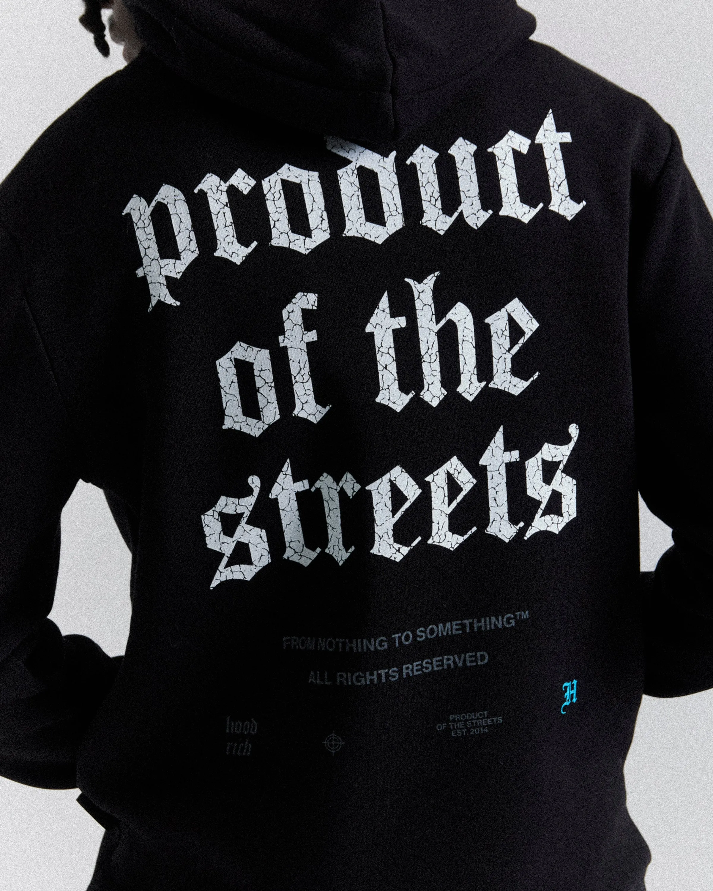 Shadow Hoodie - Black/White/Blue sold by Hoodrich product image thumbnail 2