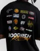 Racer Oversized T-Shirt  - Black/White/Multi sold by Hoodrich